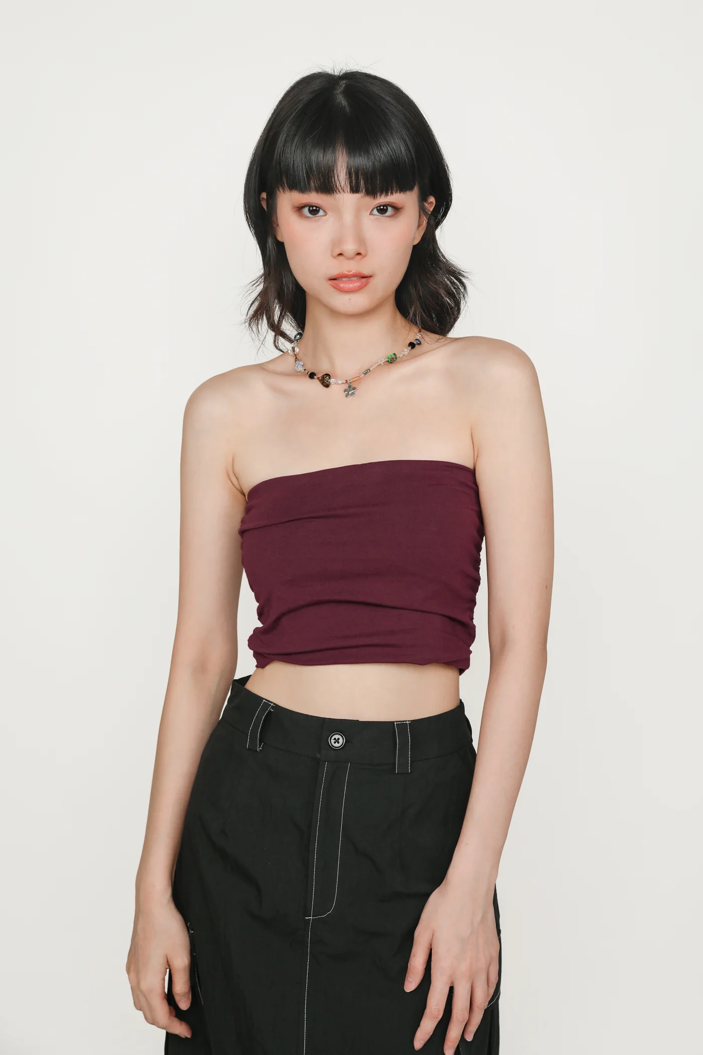 Ines Ruched Tube Padded Top - Image 58
