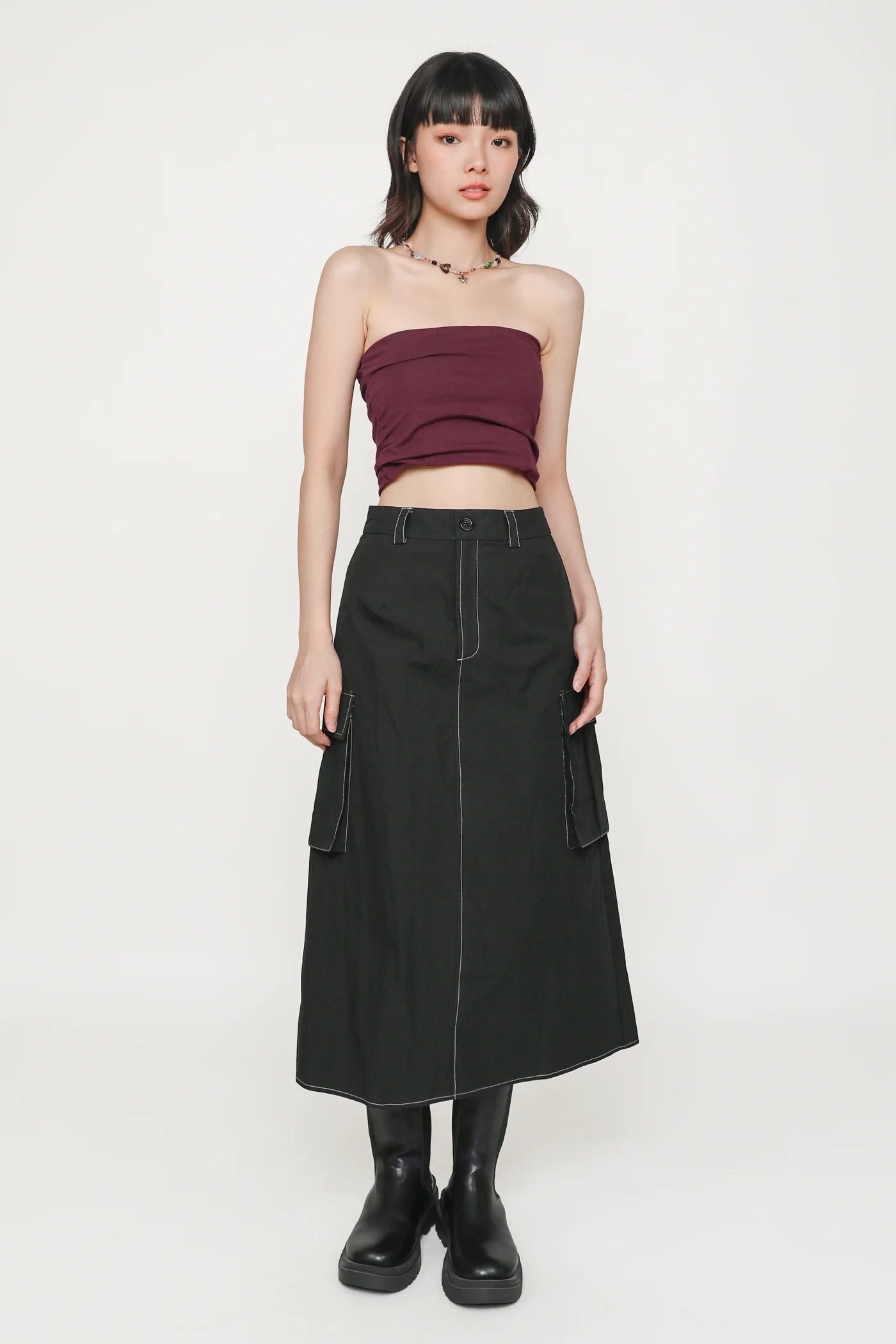 Ines Ruched Tube Padded Top - Image 59