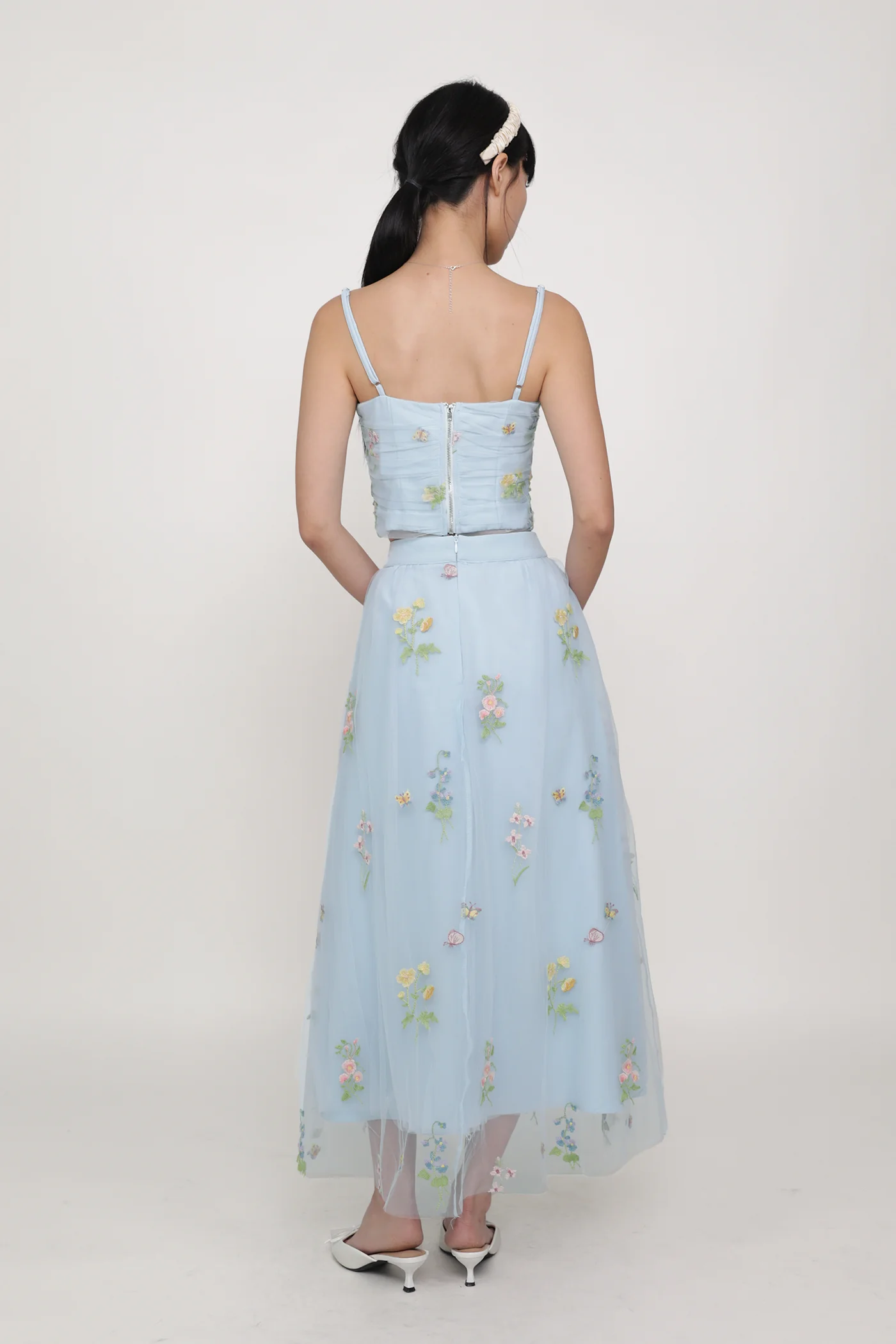 Isadora Embroidery Mesh Maxi Skirt - Image 14