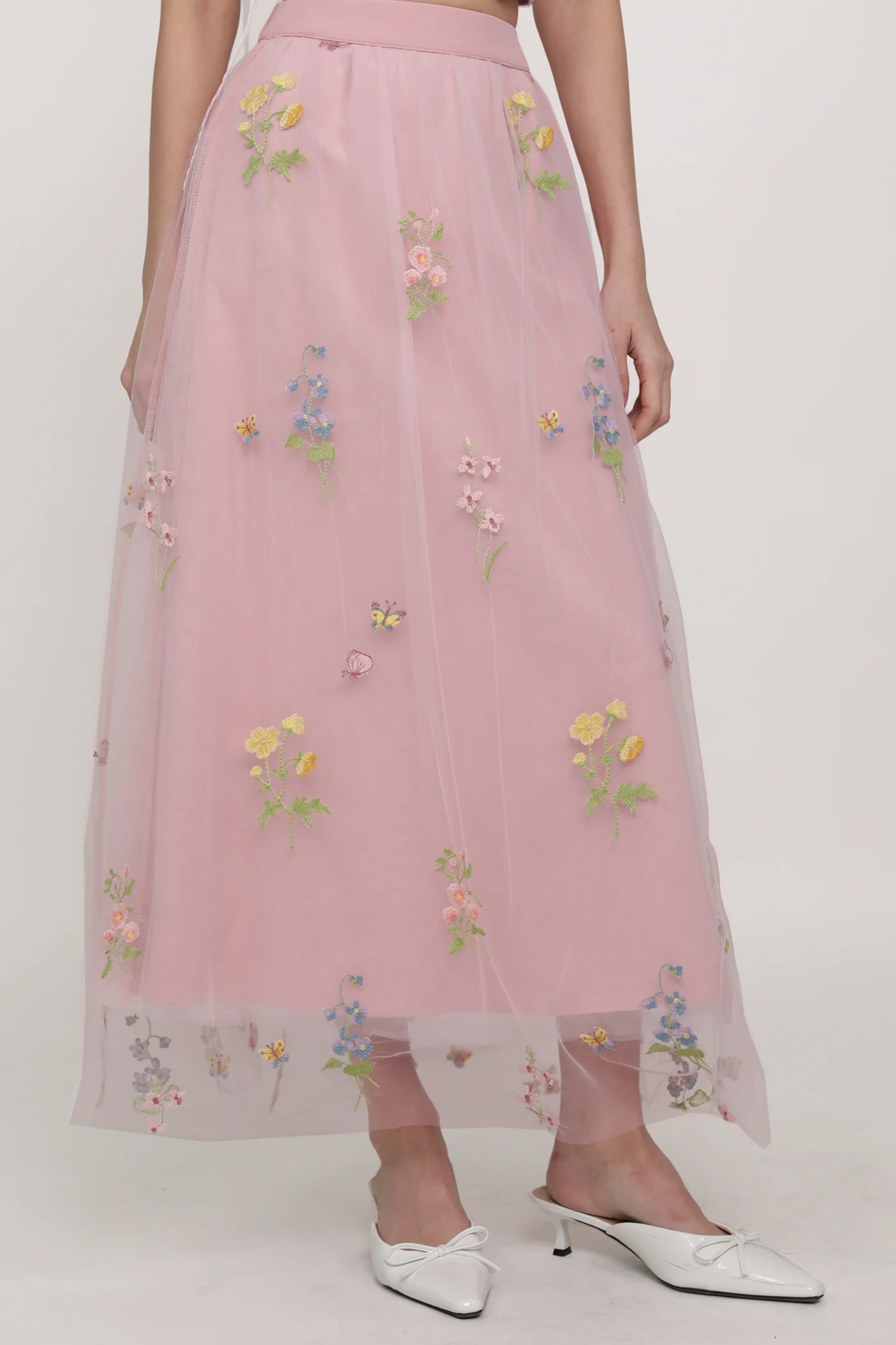 Isadora Embroidery Mesh Maxi Skirt - Image 18