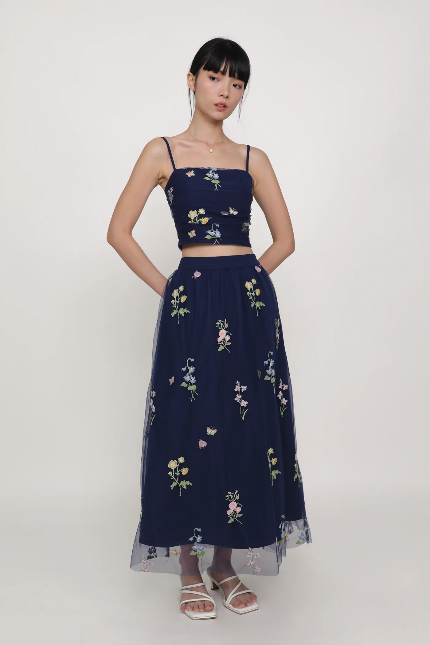Isadora Embroidery Mesh Maxi Skirt - Image 22