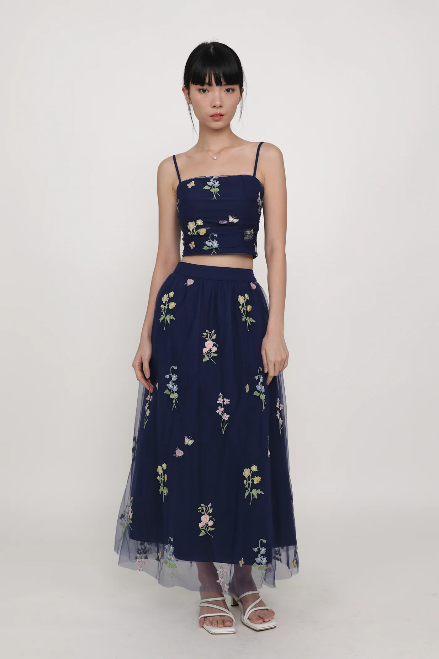 Isadora Embroidery Mesh Maxi Skirt - Image 23