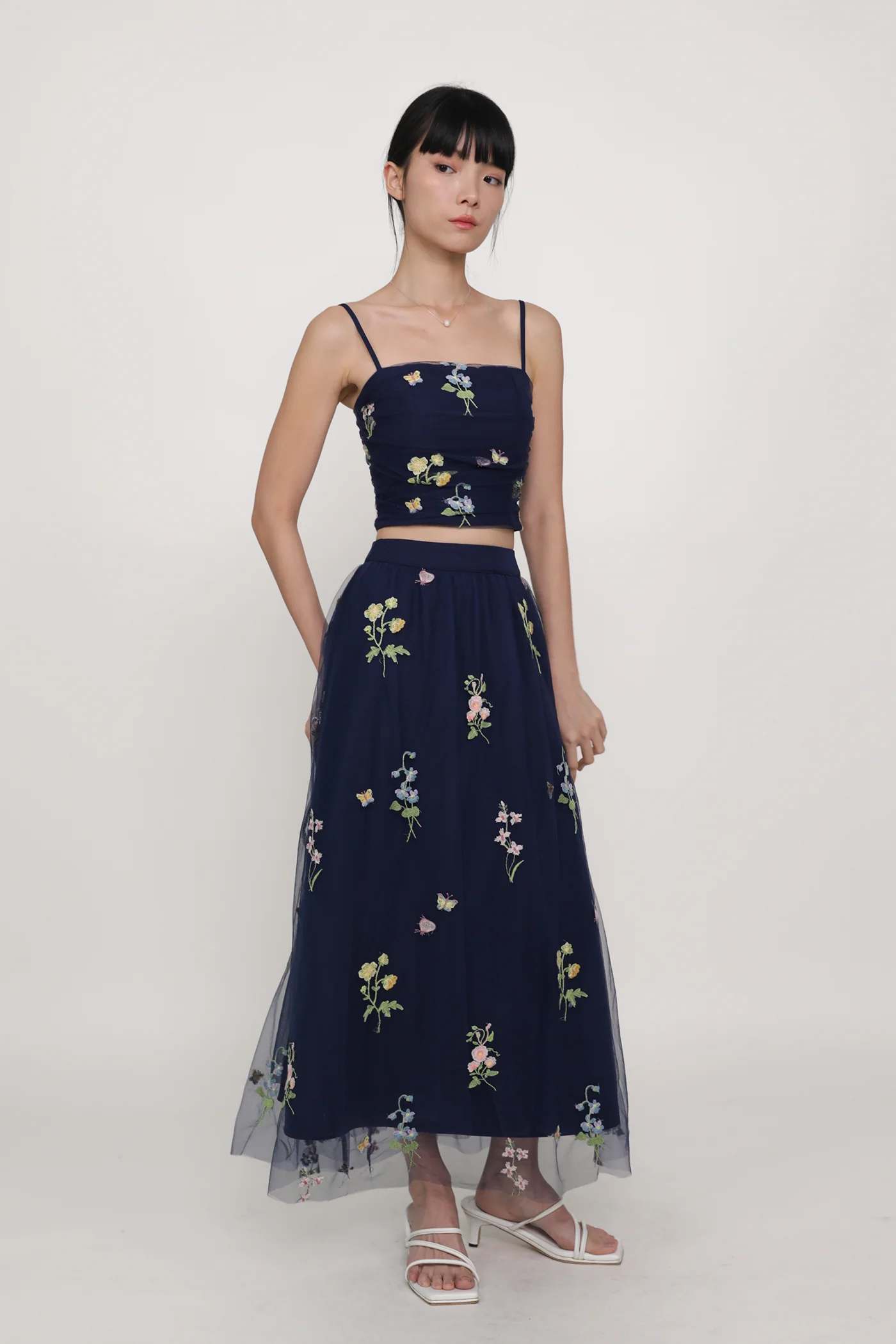 Isadora Embroidery Mesh Maxi Skirt - Image 27