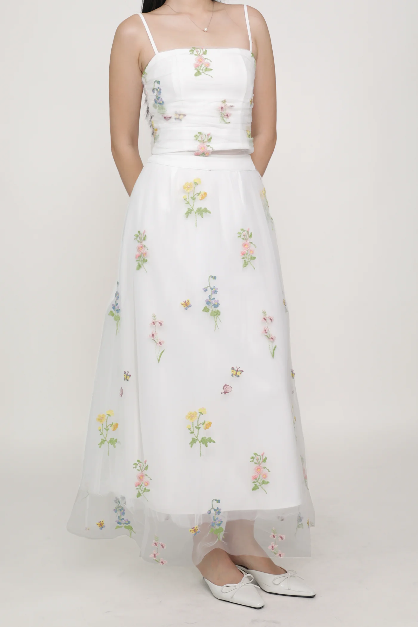 Isadora Embroidery Mesh Maxi Skirt - Image 5