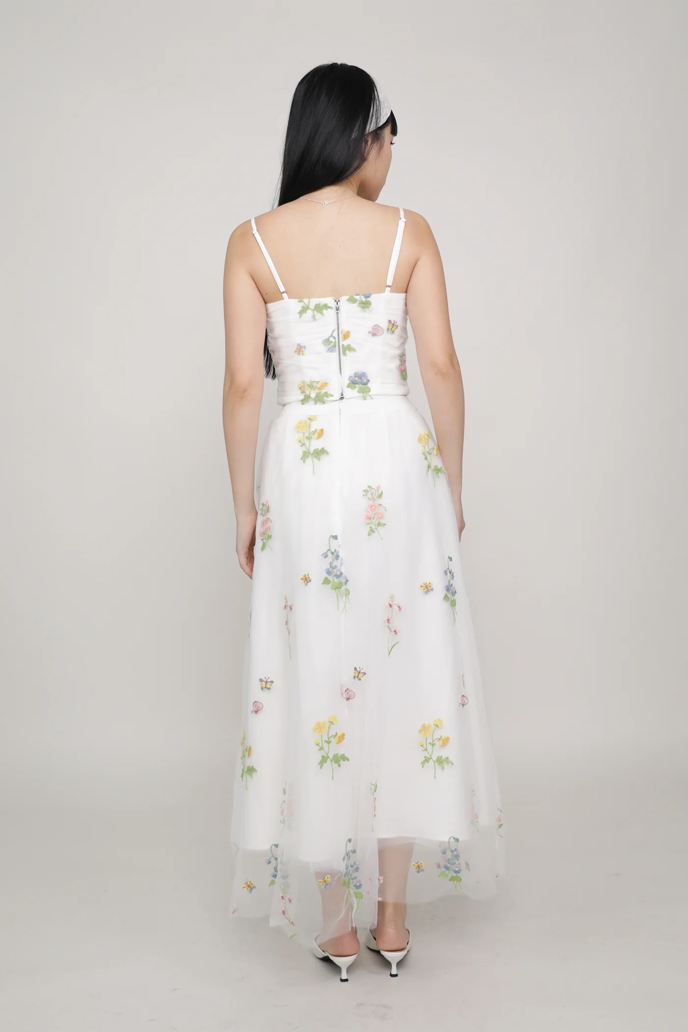 Isadora Embroidery Mesh Maxi Skirt - Image 7