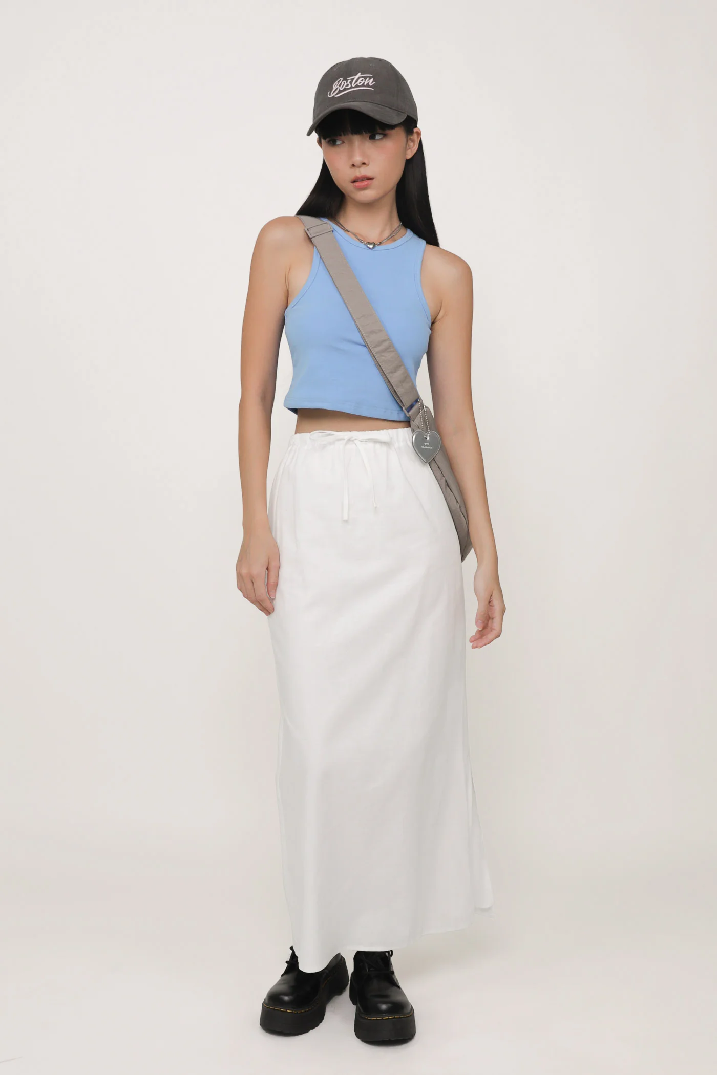 Jaden Linen Drawstring Maxi Skirt - Image 18