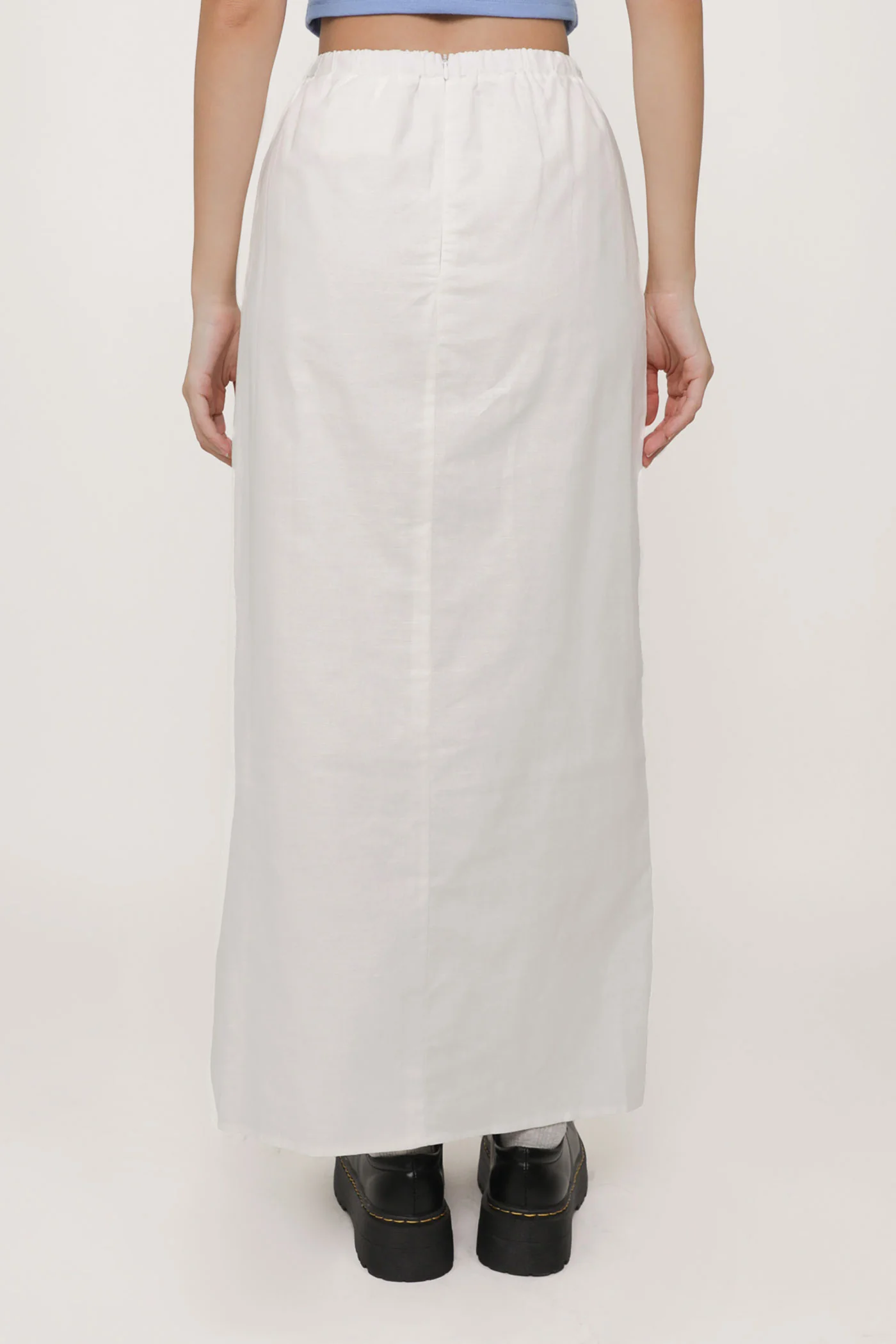 Jaden Linen Drawstring Maxi Skirt - Image 19