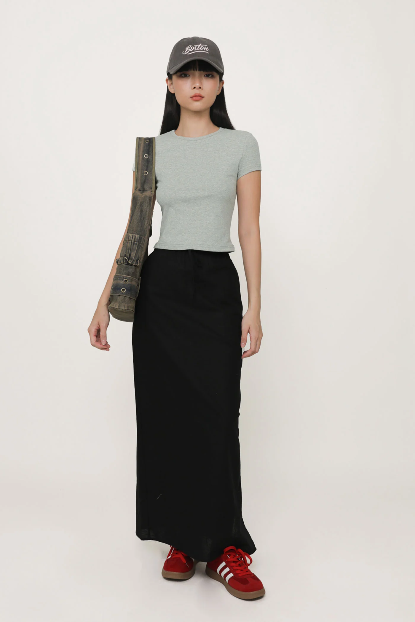 Jaden Linen Drawstring Maxi Skirt - Image 7