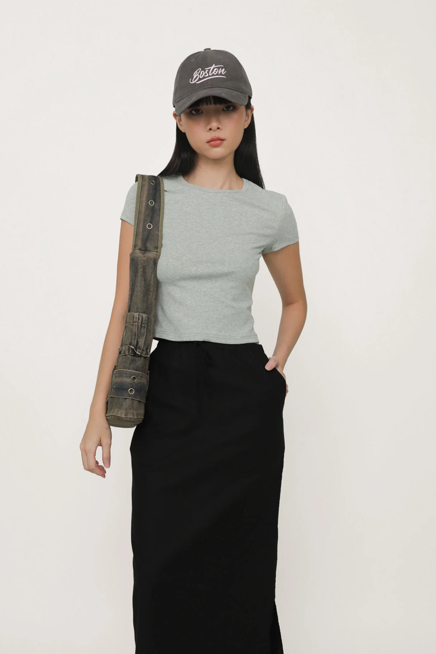 Jaden Linen Drawstring Maxi Skirt - Image 8