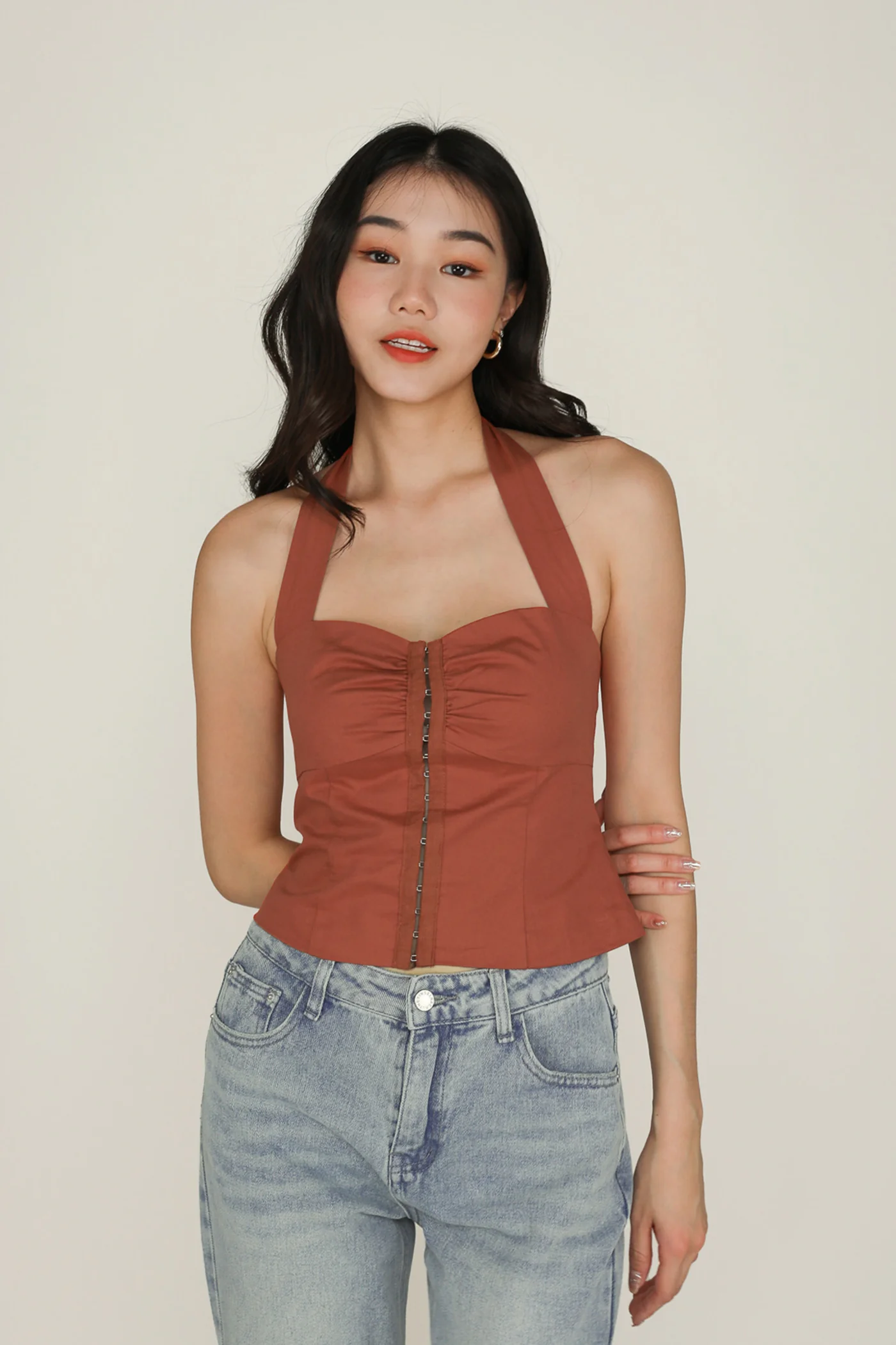 Jaime Hook Front Halter Top - Image 17