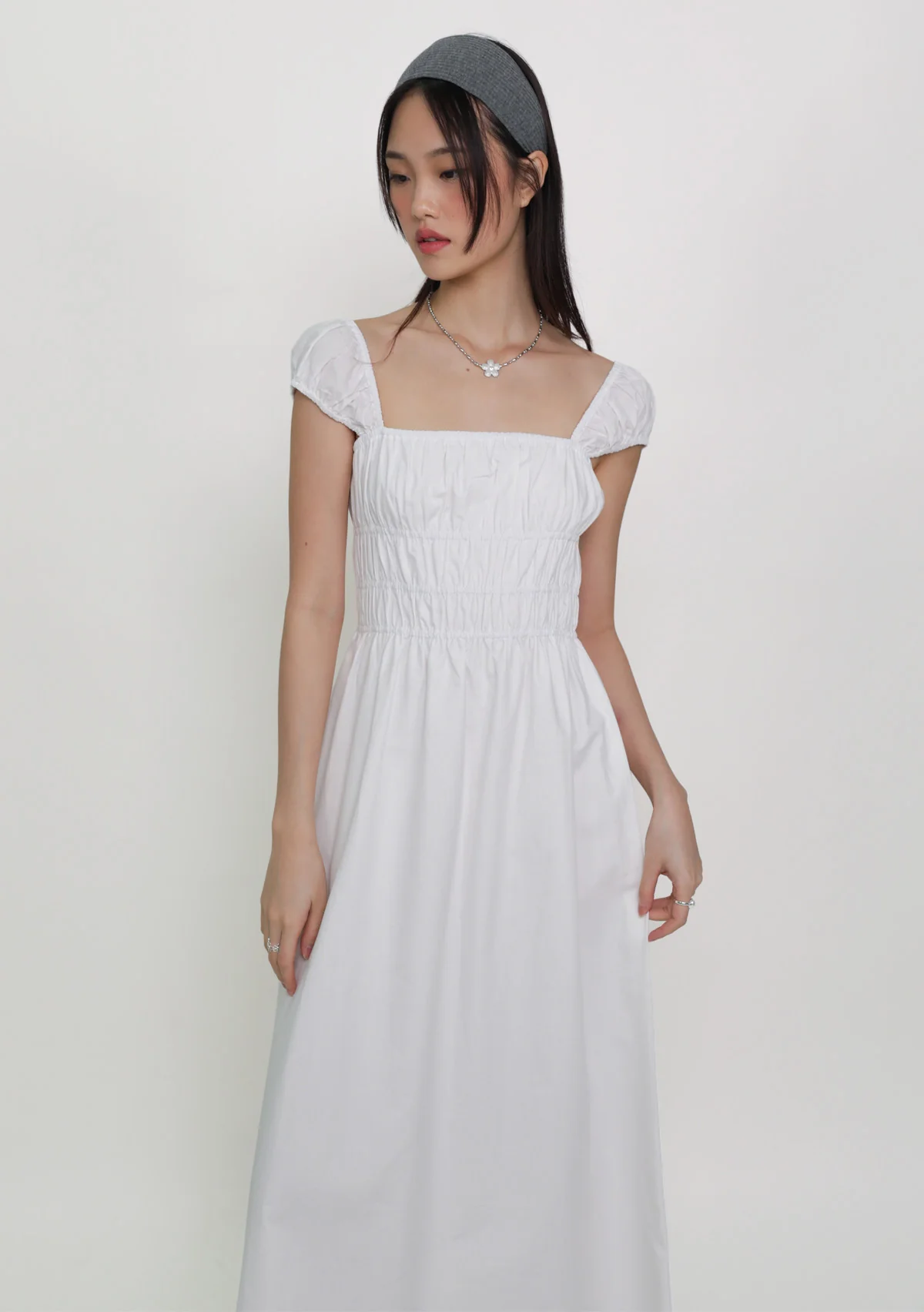 Janelle Shirred Midi Dress - Image 2