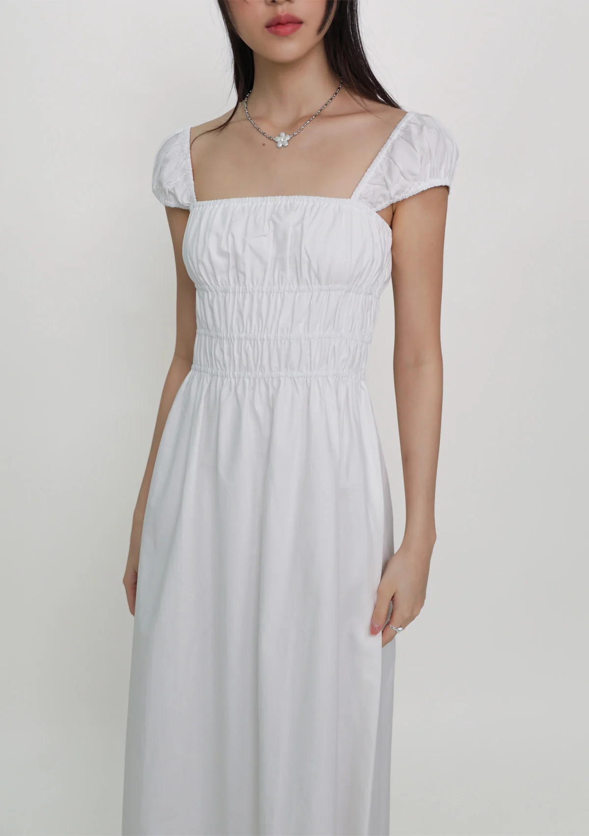 Janelle Shirred Midi Dress - Image 4