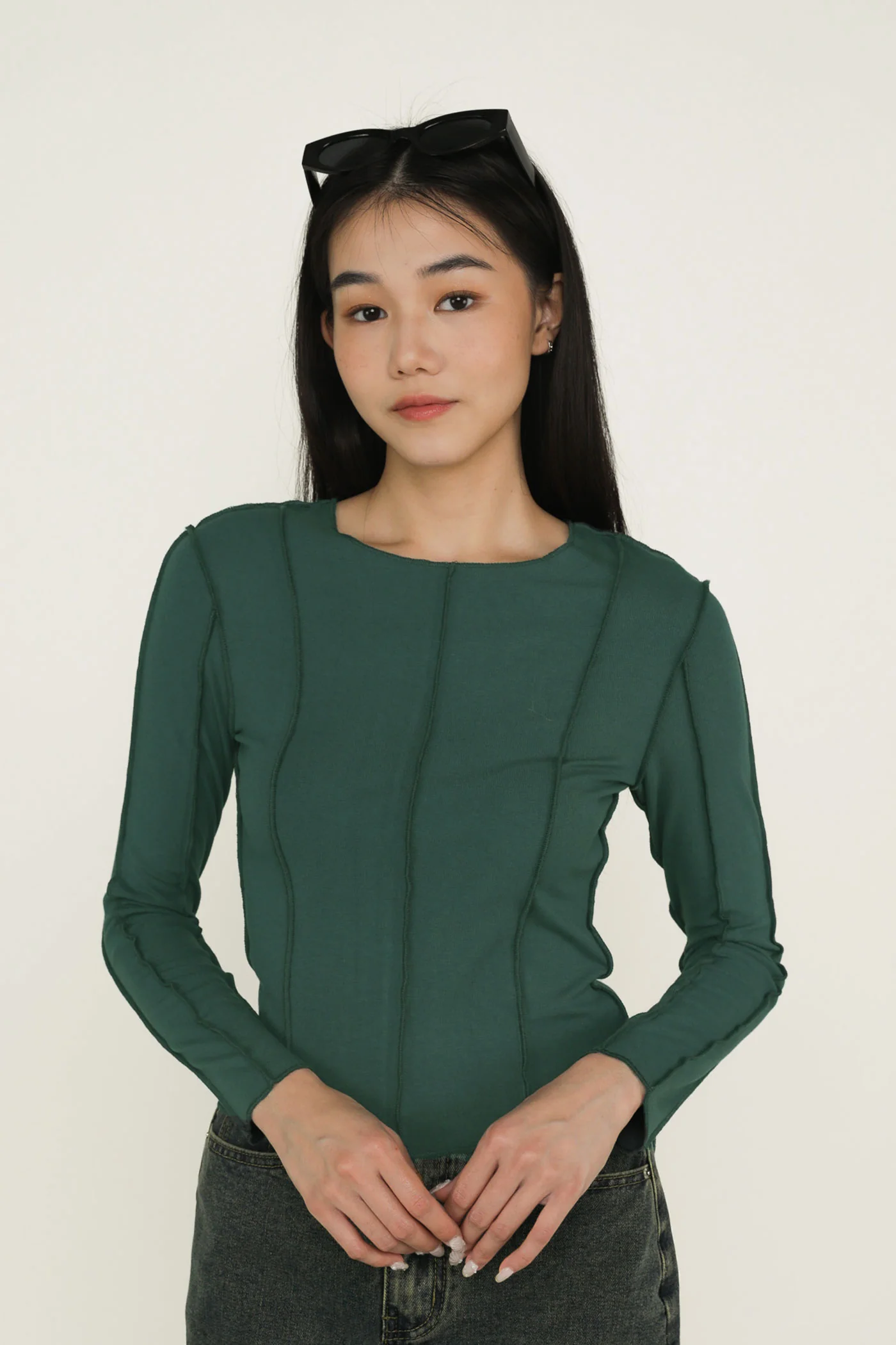 Janet Stitched Long Sleeve Top - Image 7