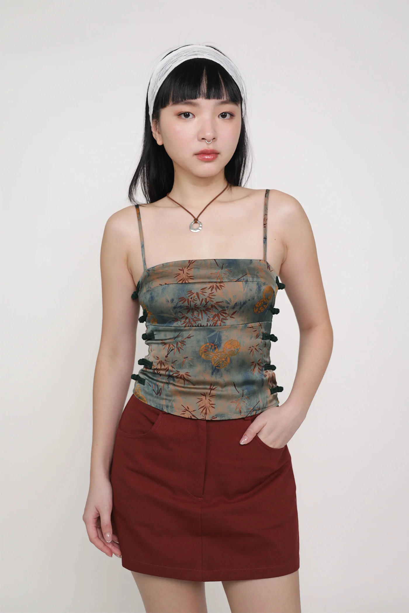Jasmine Oriental Knotted Padded Top - Image 3