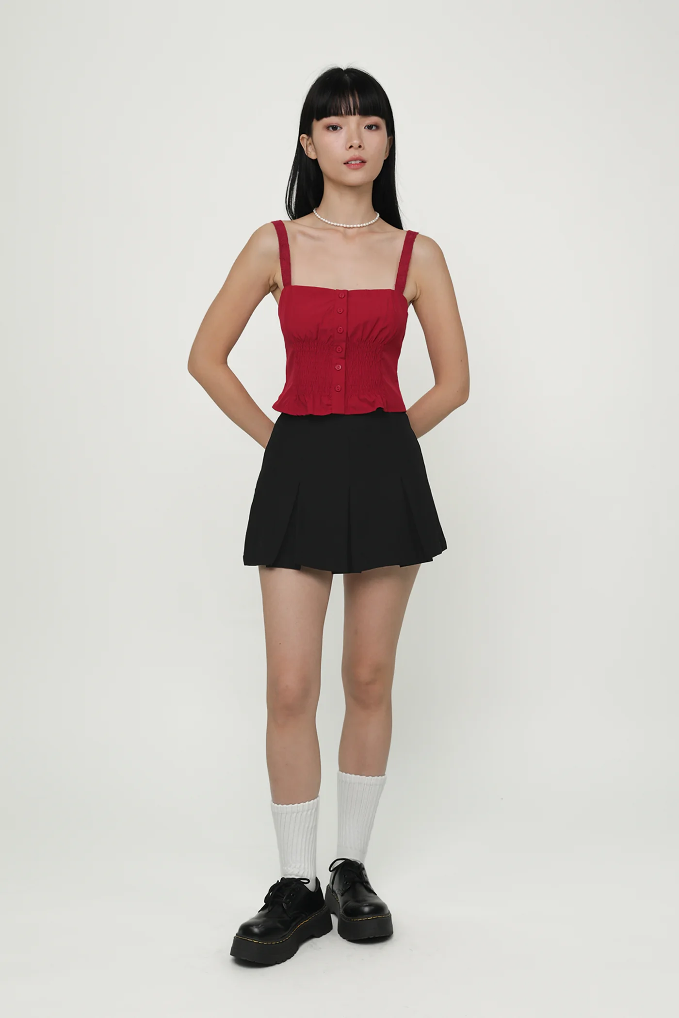 Jenelle Crochet Trim Smocked Top - Image 21