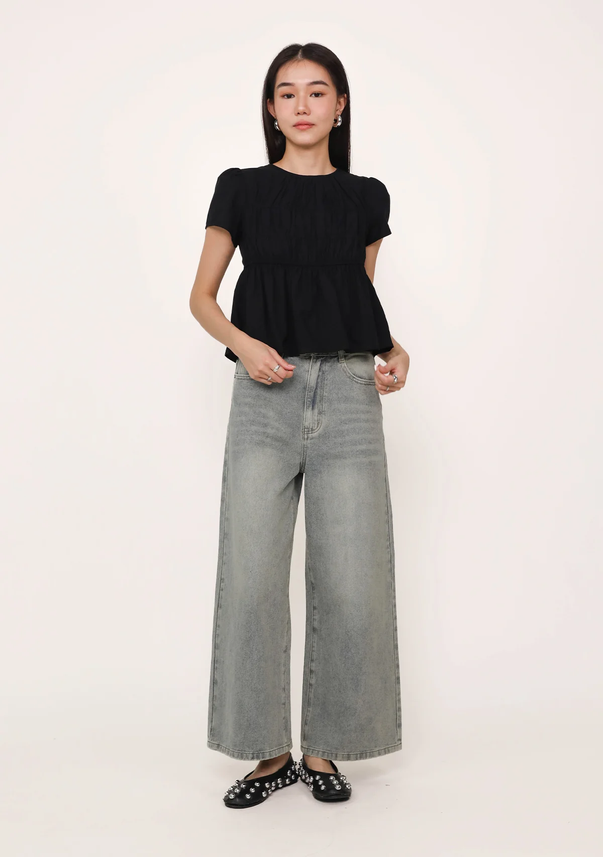 Jeni Shirred Cotton Top - Image 13
