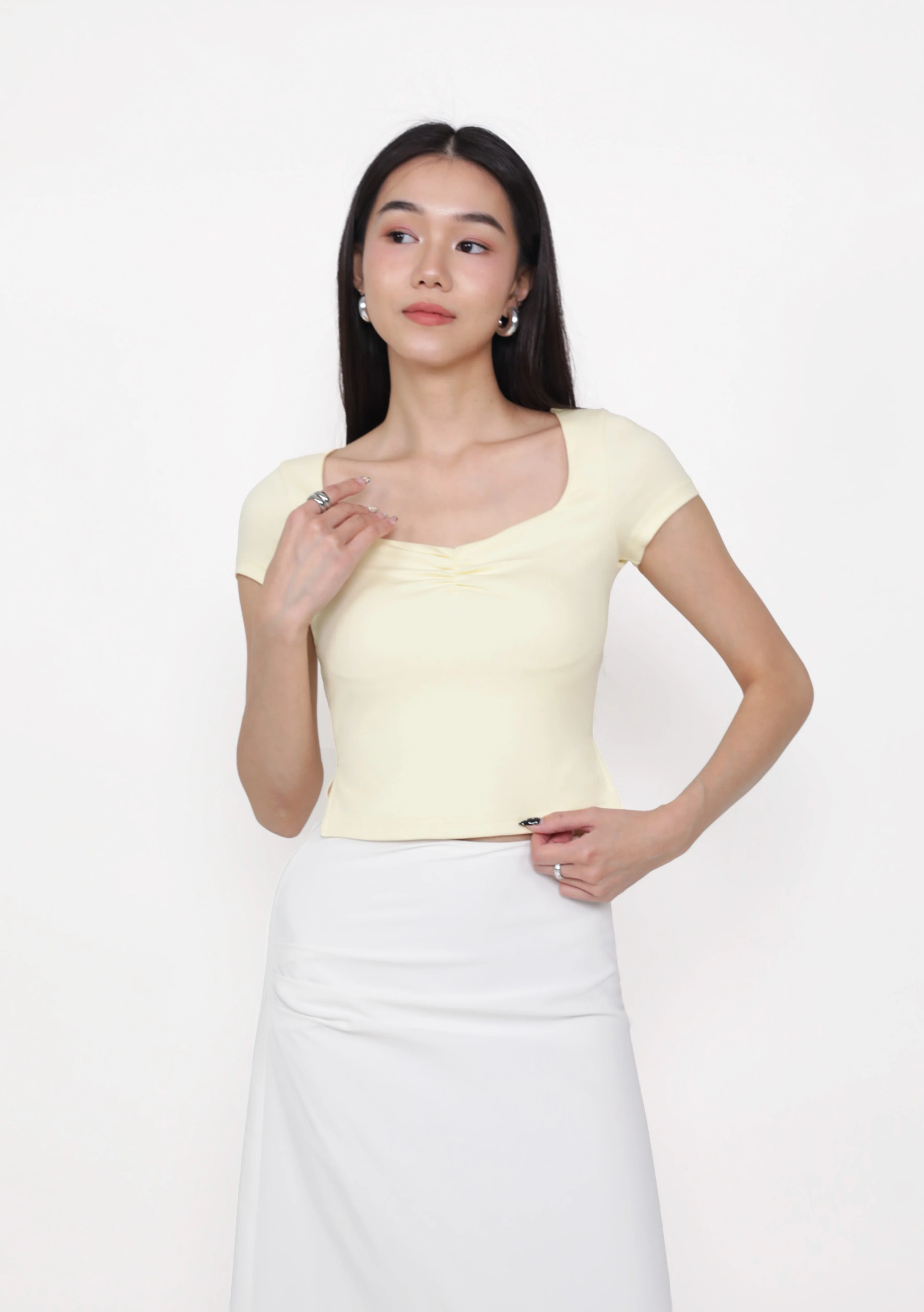 Joella Ruched Front Padded Top - Image 3