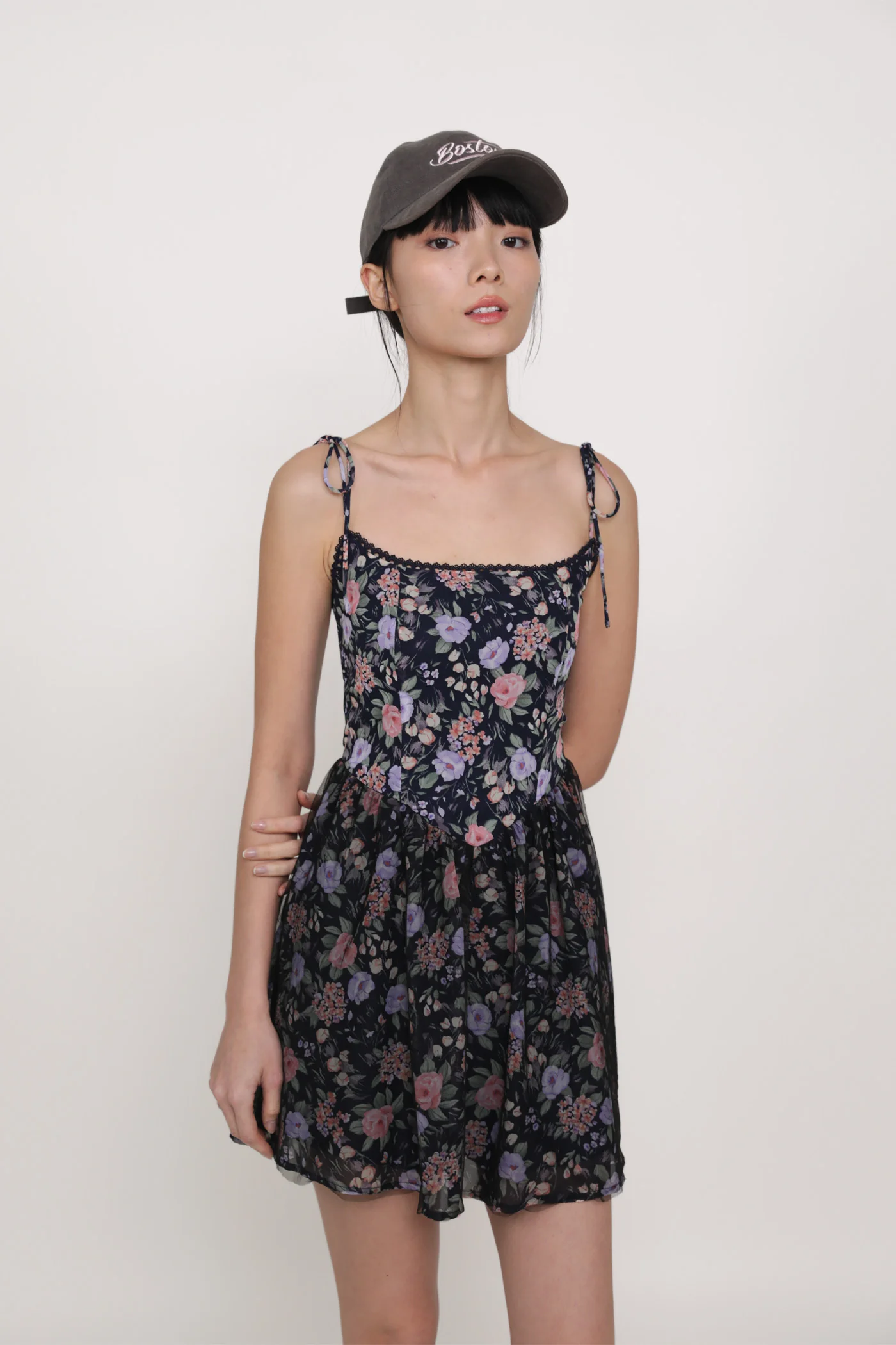 Josephine Mesh Overlay Corset Romper - Image 11