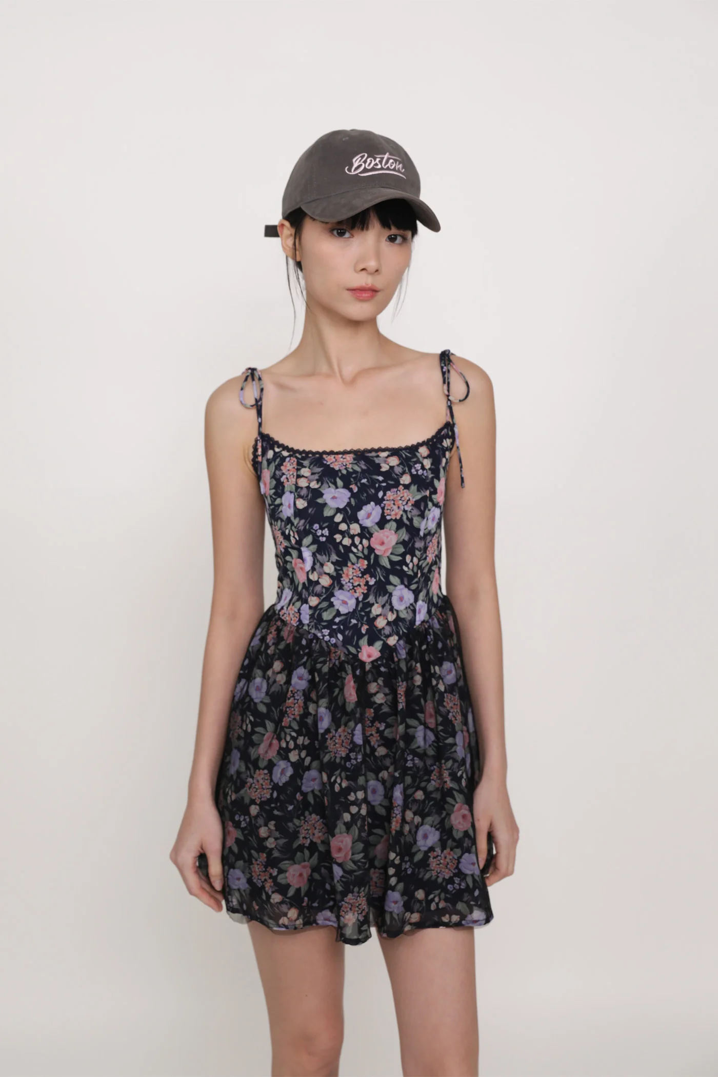 Josephine Mesh Overlay Corset Romper - Image 8