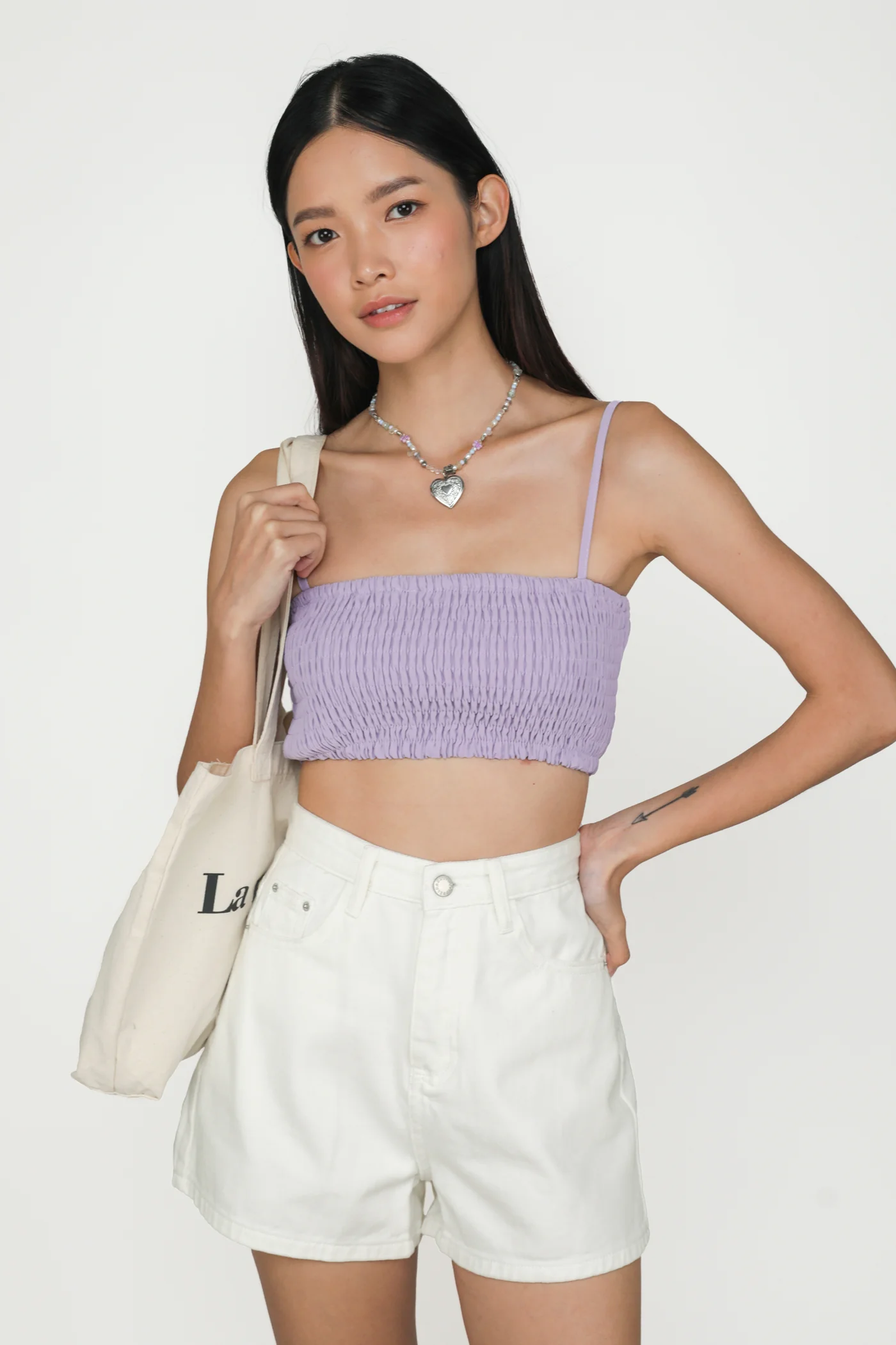 Kaci Smocked Crop Top - Image 4