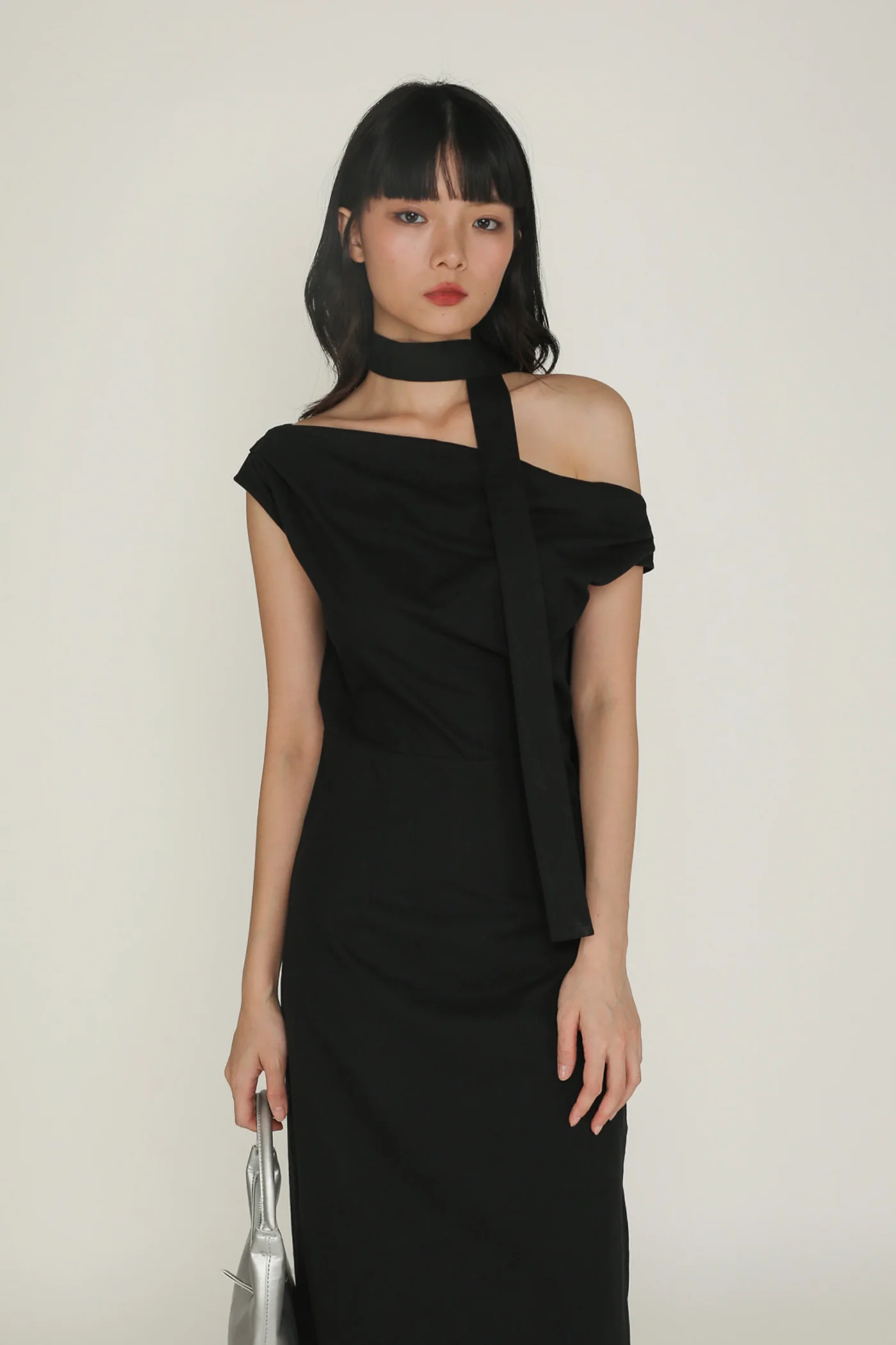 Kael Asymmetrical Shoulder Maxi Dress - Image 10