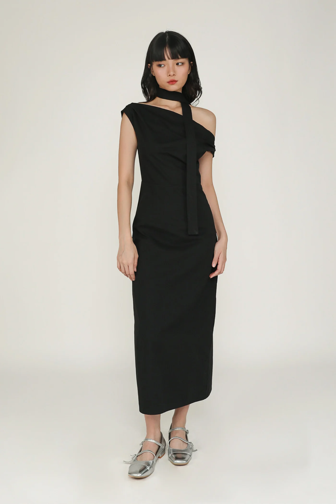 Kael Asymmetrical Shoulder Maxi Dress - Image 13