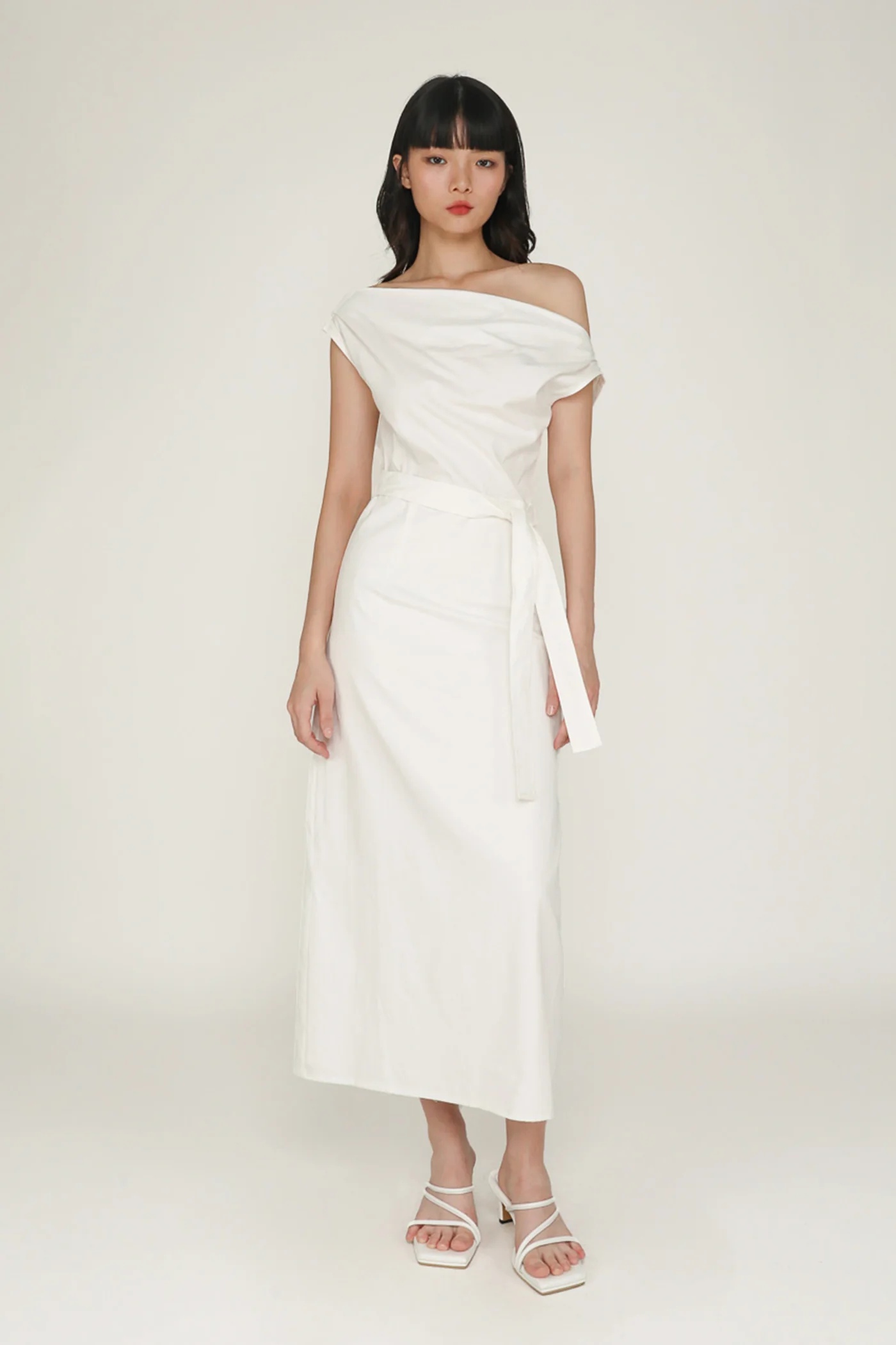 Kael Asymmetrical Shoulder Maxi Dress - Image 6