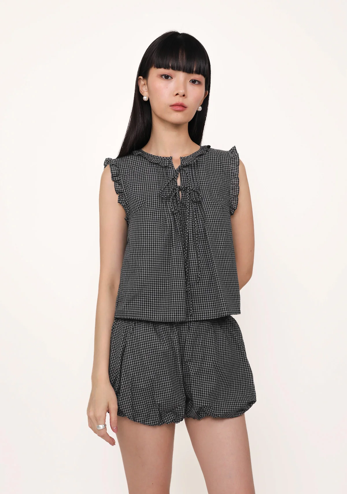 Kaori Ruffle Top (Small Plaid) - Image 2