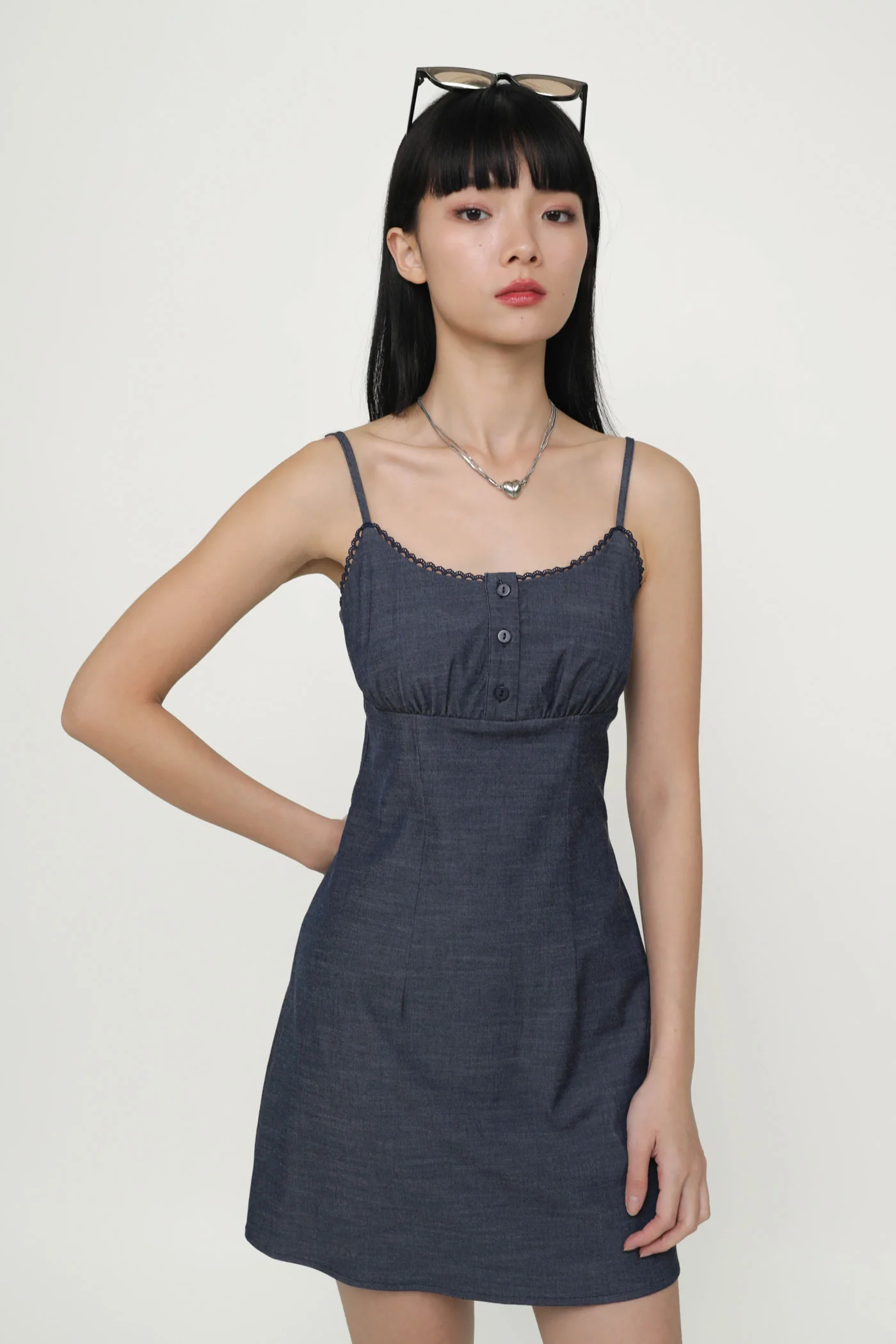 Katie Crochet Trim Mini Dress - Image 3