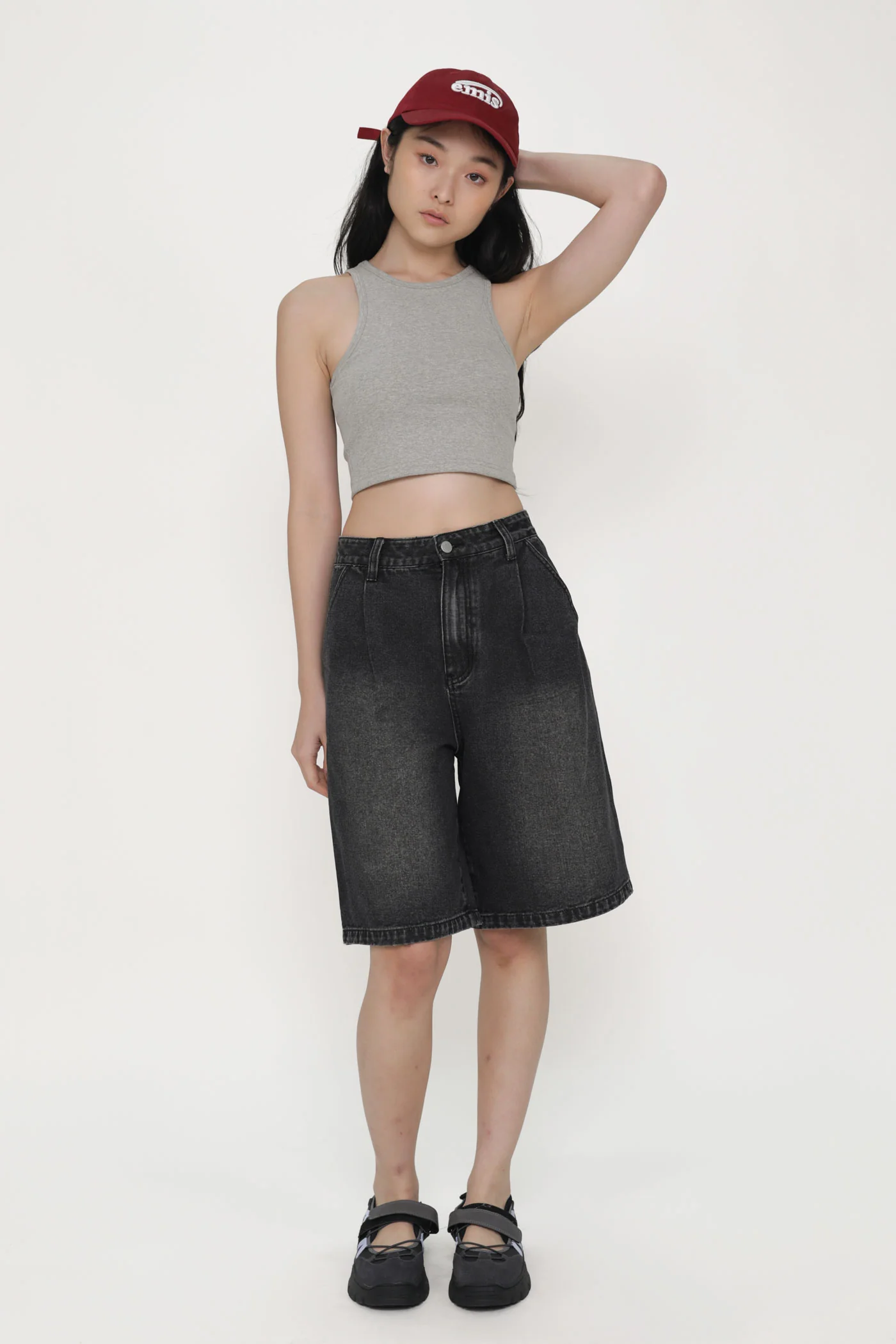 Keep Going Pleated Denim Jorts - Image 12