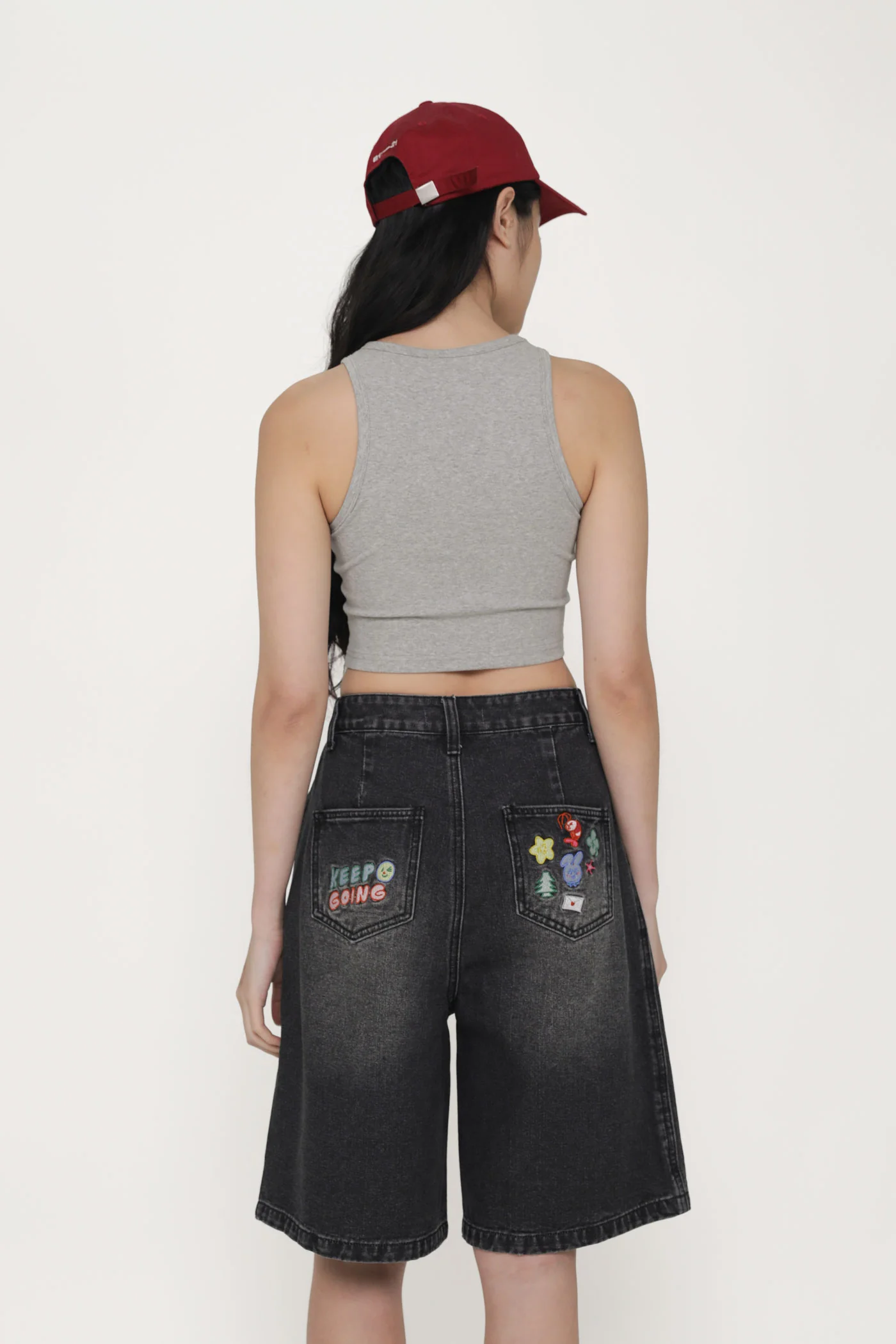 Keep Going Pleated Denim Jorts - Image 13