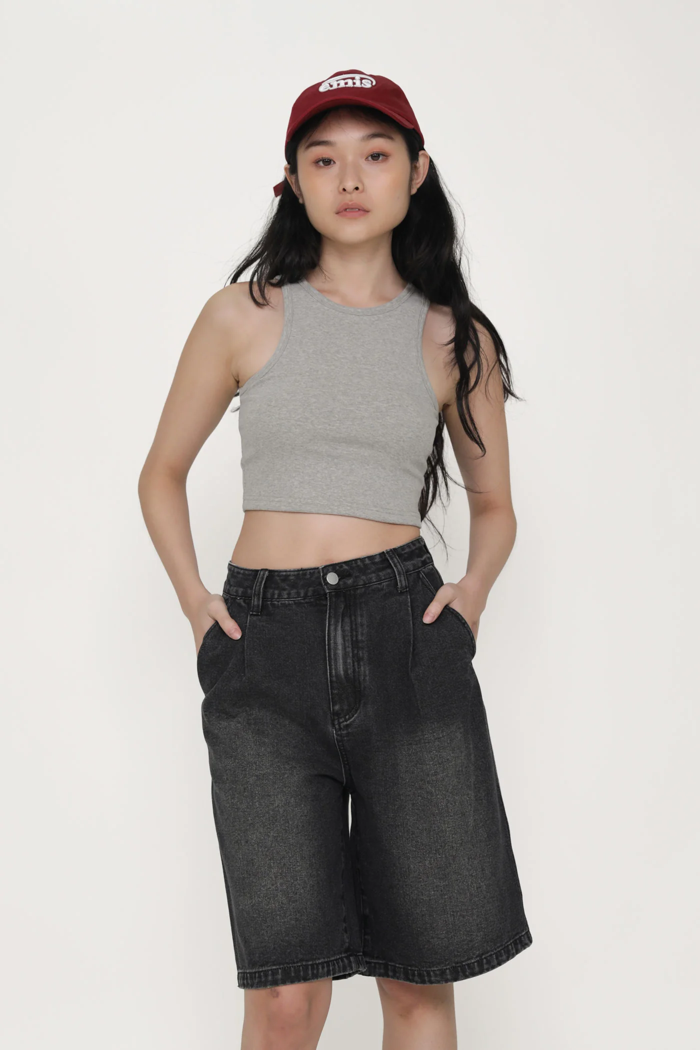 Keep Going Pleated Denim Jorts - Image 2