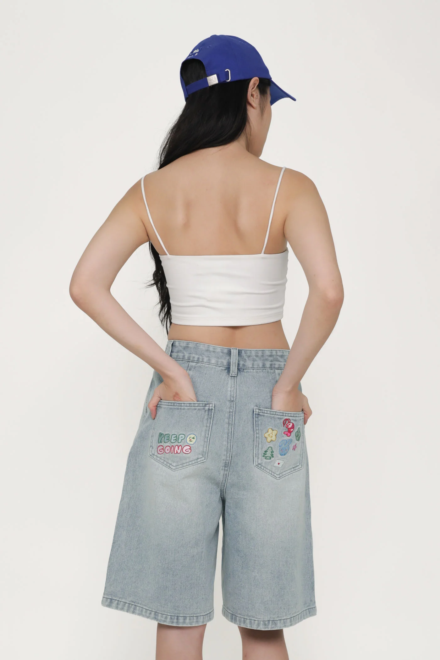 Keep Going Pleated Denim Jorts - Image 22