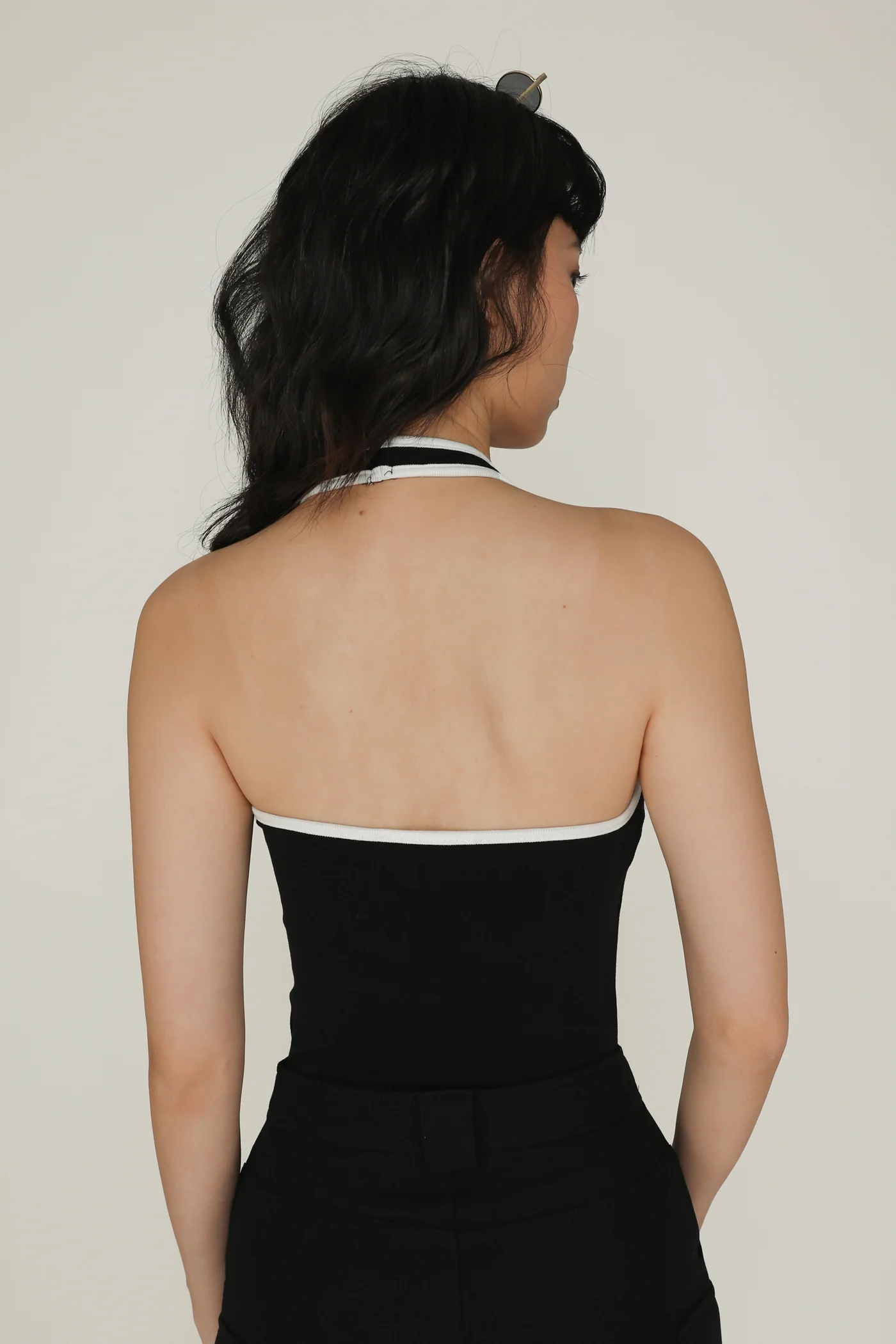 Keiran Contrast Halter Padded Top - Image 7