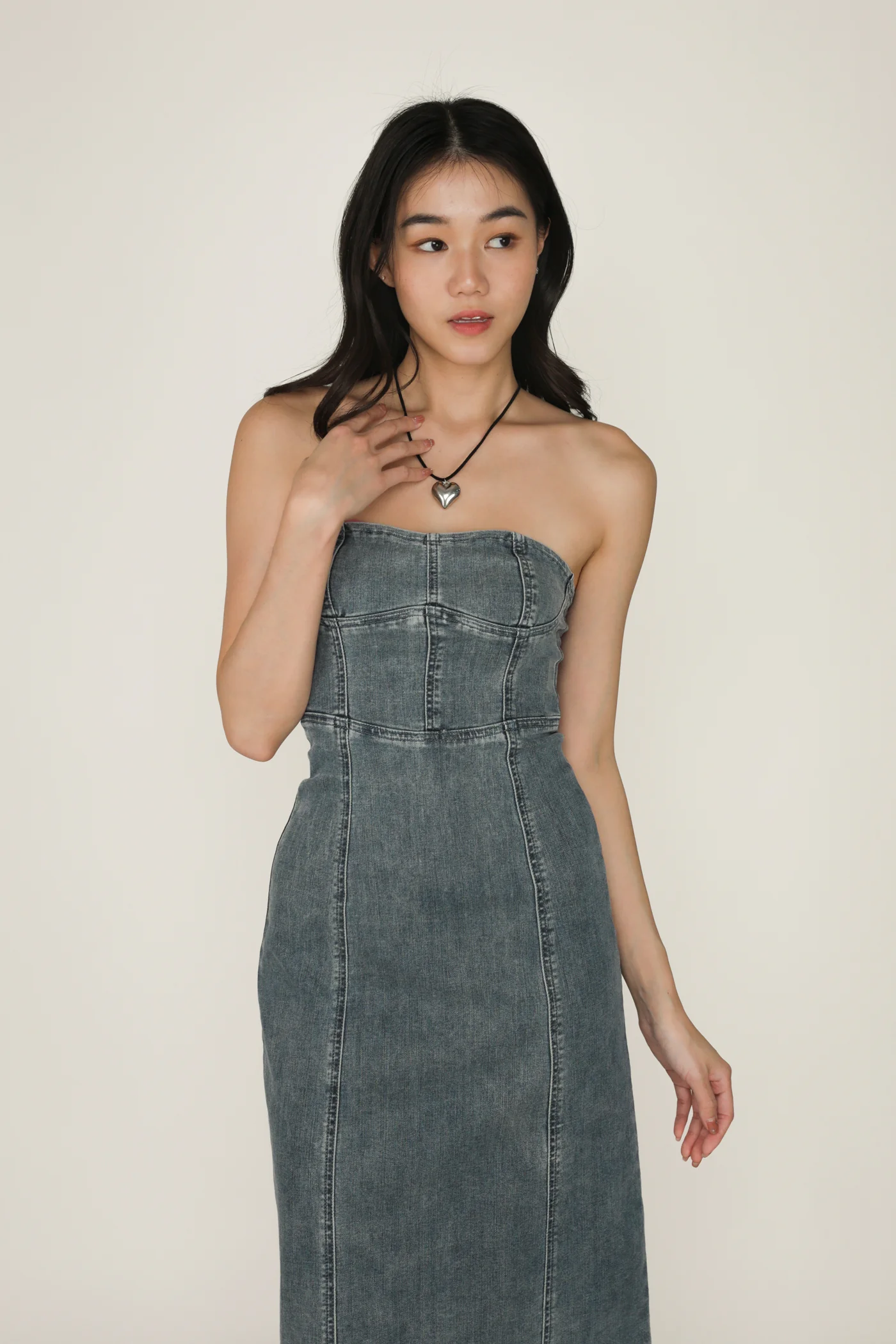 Keisha Denim Tube Dress - Image 4