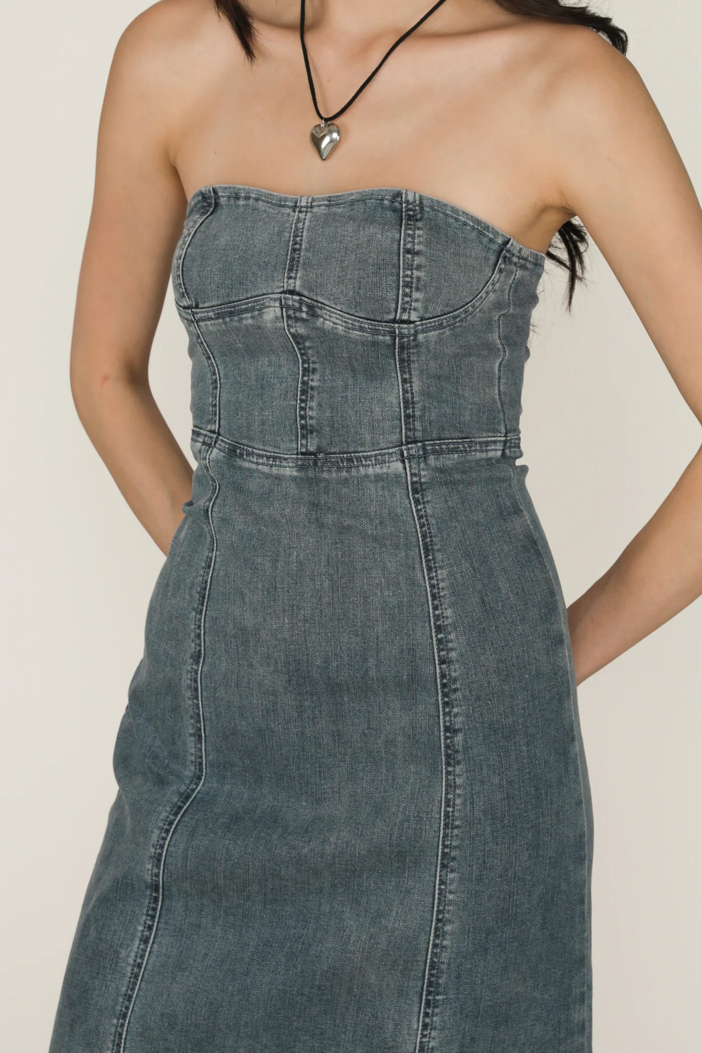 Keisha Denim Tube Dress - Image 6
