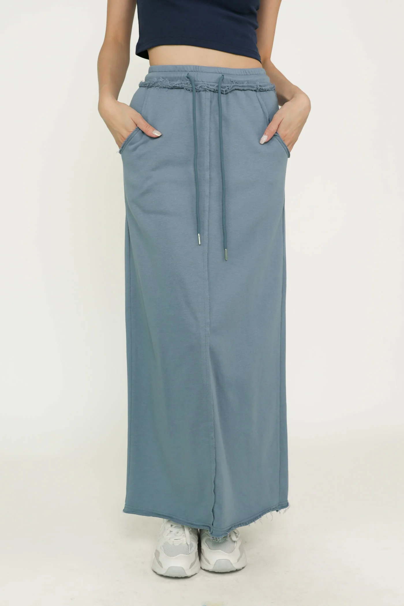 Keith Raw Hem Jersey Skirt - Image 18