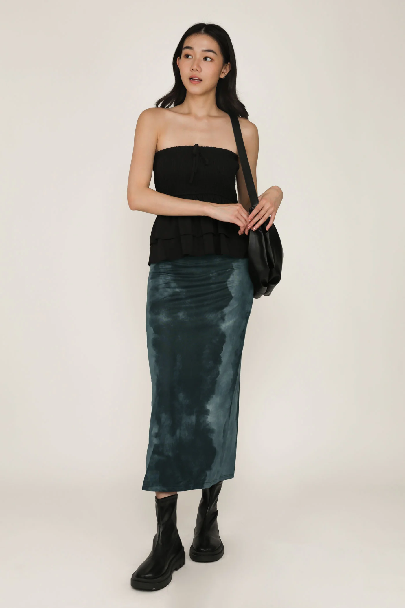Kelcey Tie Front Ribbon Tube Top - Image 13