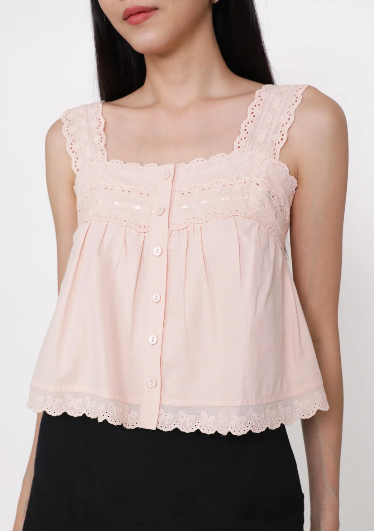 Klaris Eyelet Babydoll Top - Image 15