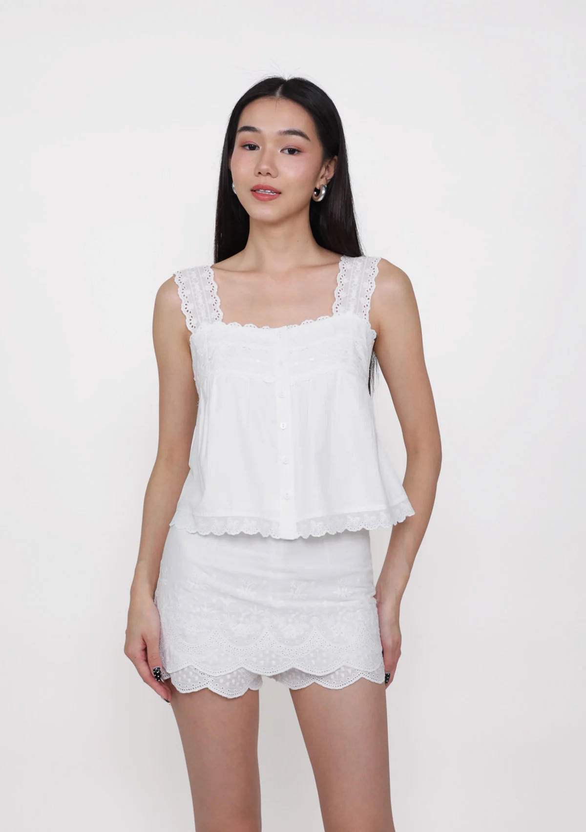 Klaris Eyelet Babydoll Top - Image 5