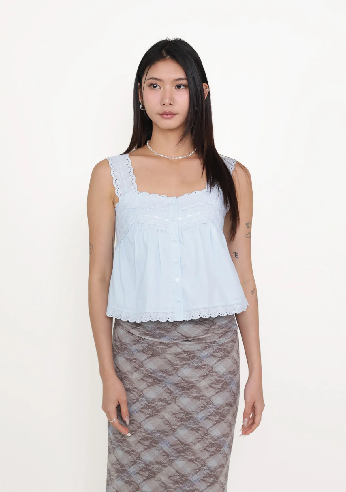 Klaris Eyelet Babydoll Top - Image 9