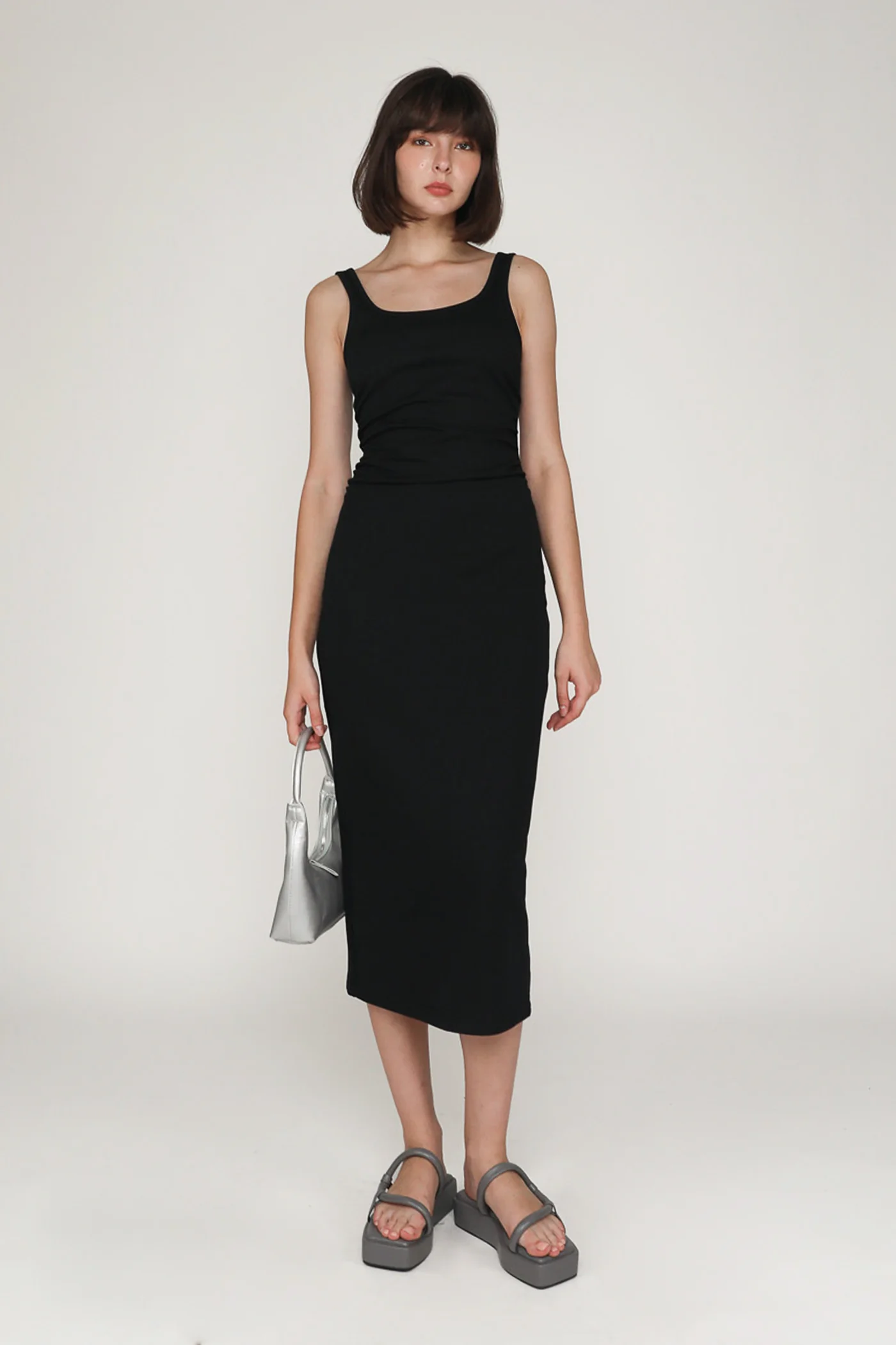 Kourtney Ruched Side Midi Dress
