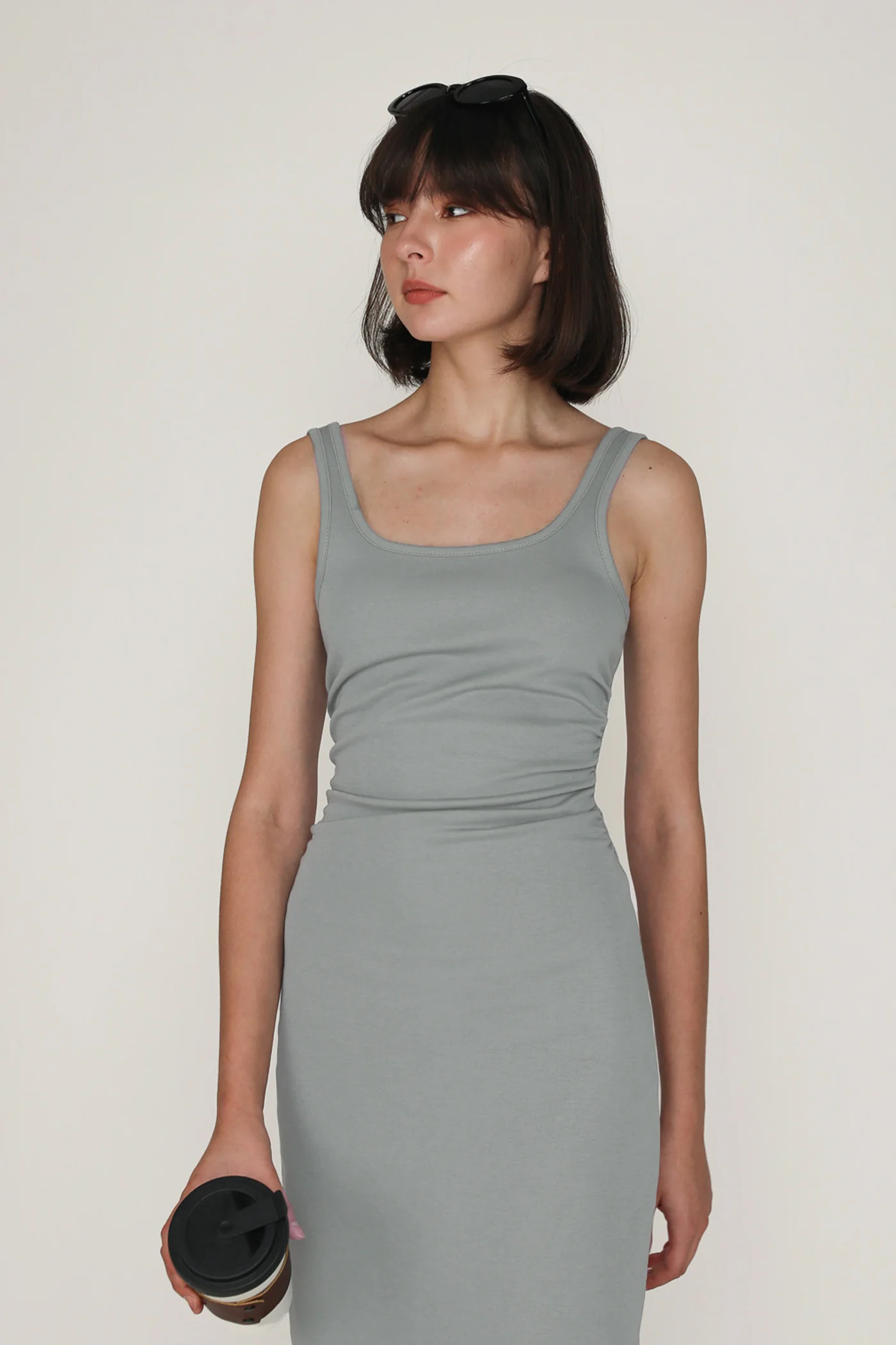Kourtney Ruched Side Midi Dress - Image 10