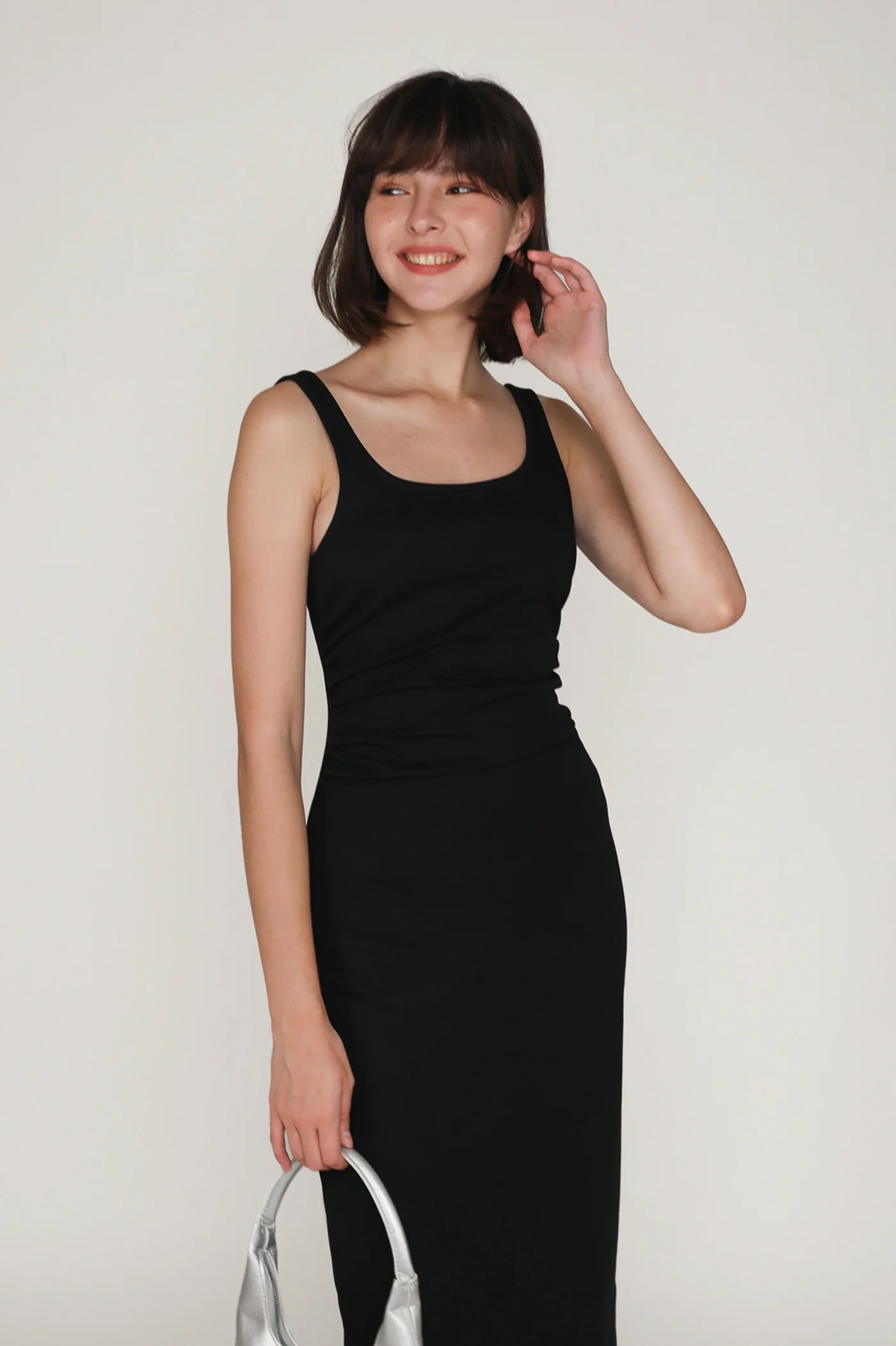Kourtney Ruched Side Midi Dress - Image 2