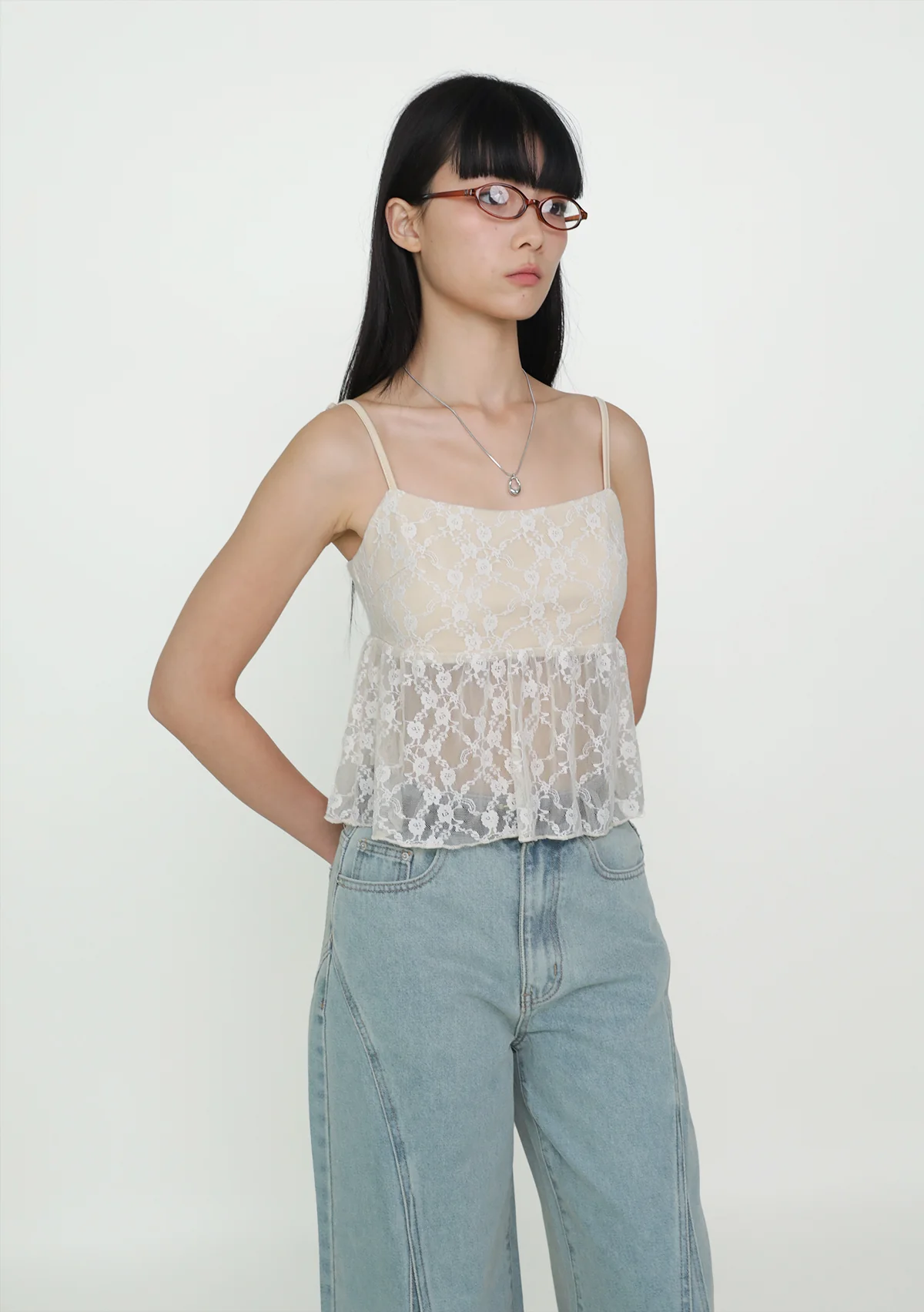 Jadie Lace Babydoll Top