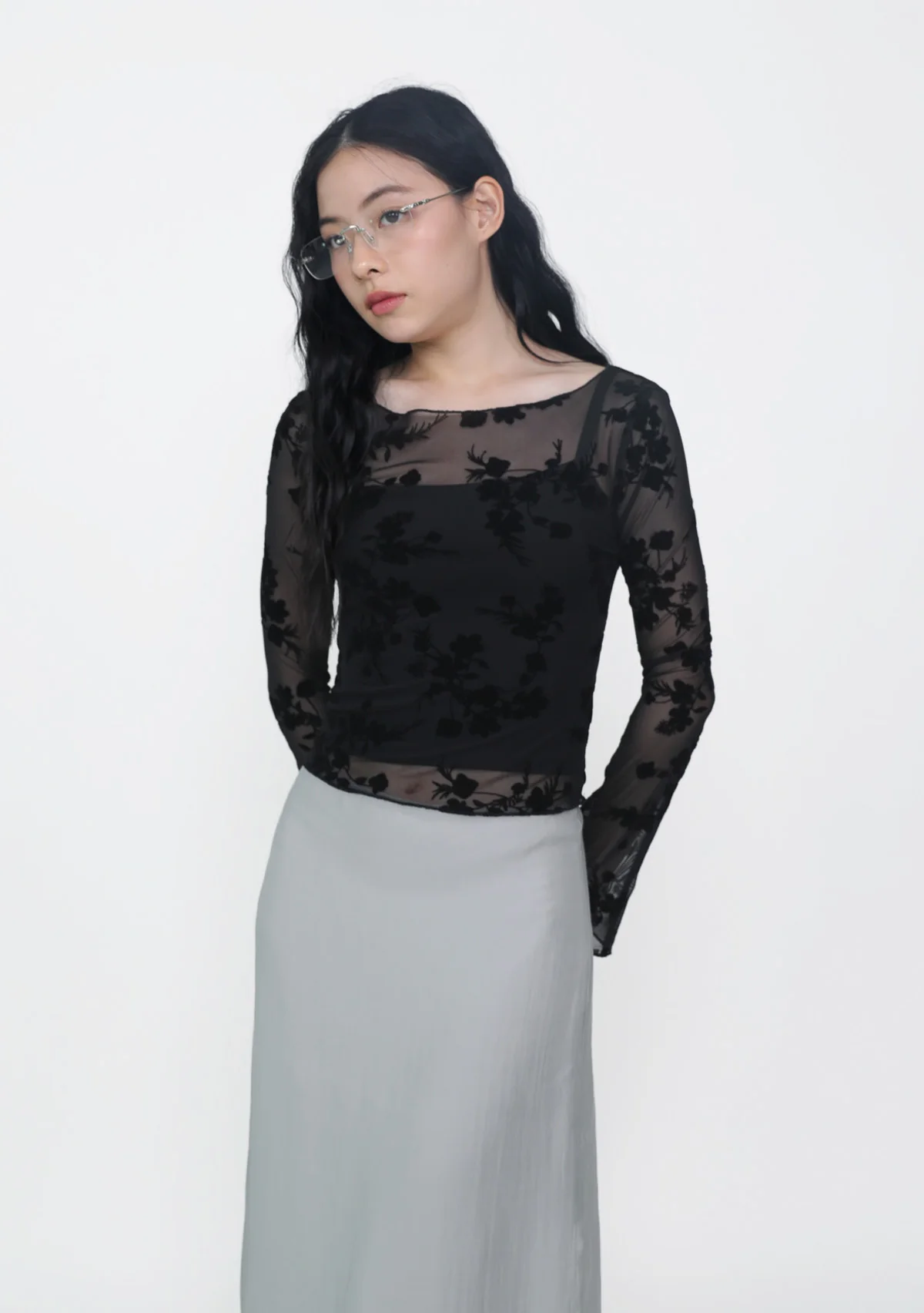 Arisa Lace Long Sleeve Top - Image 11