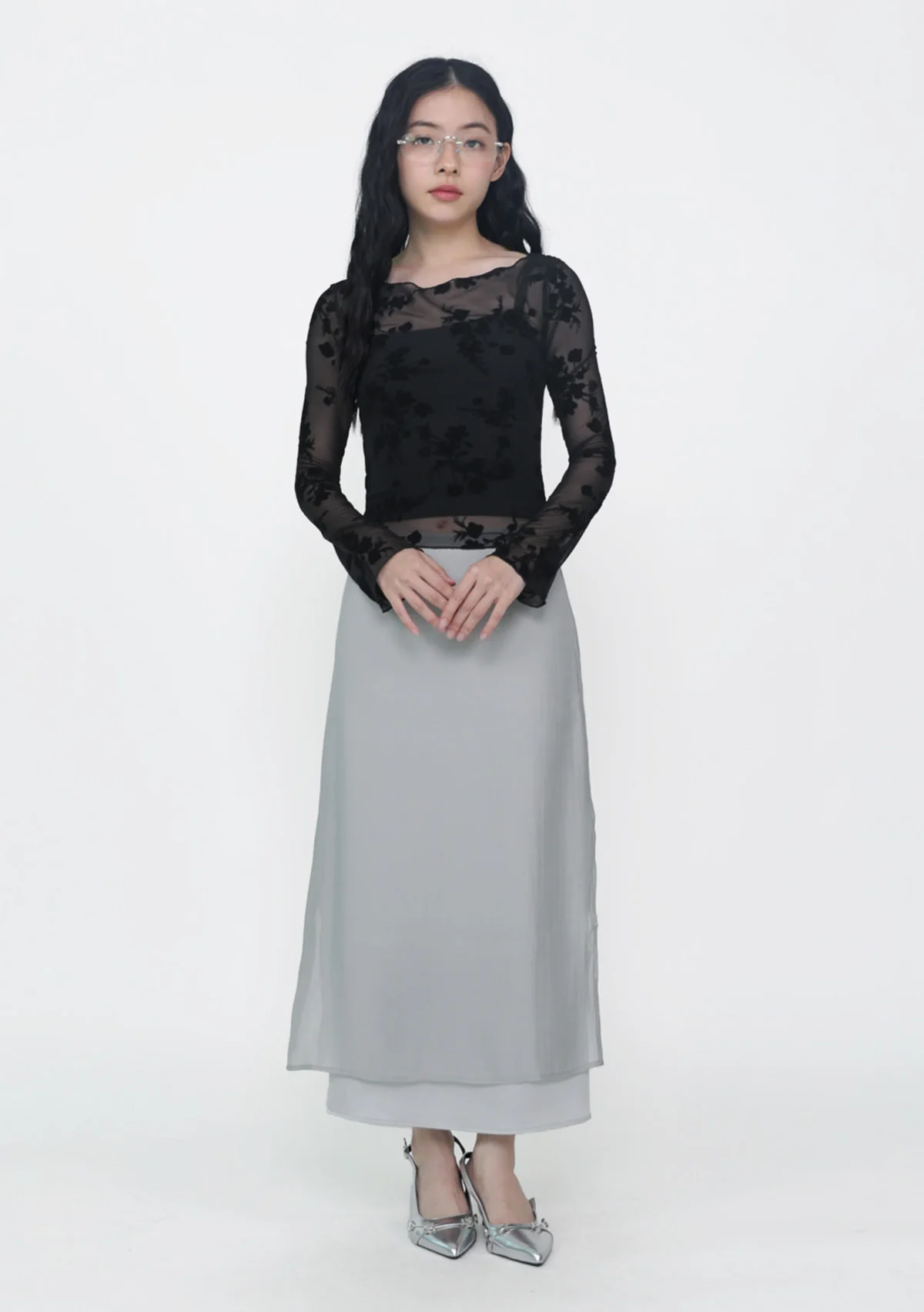 Arisa Lace Long Sleeve Top - Image 12