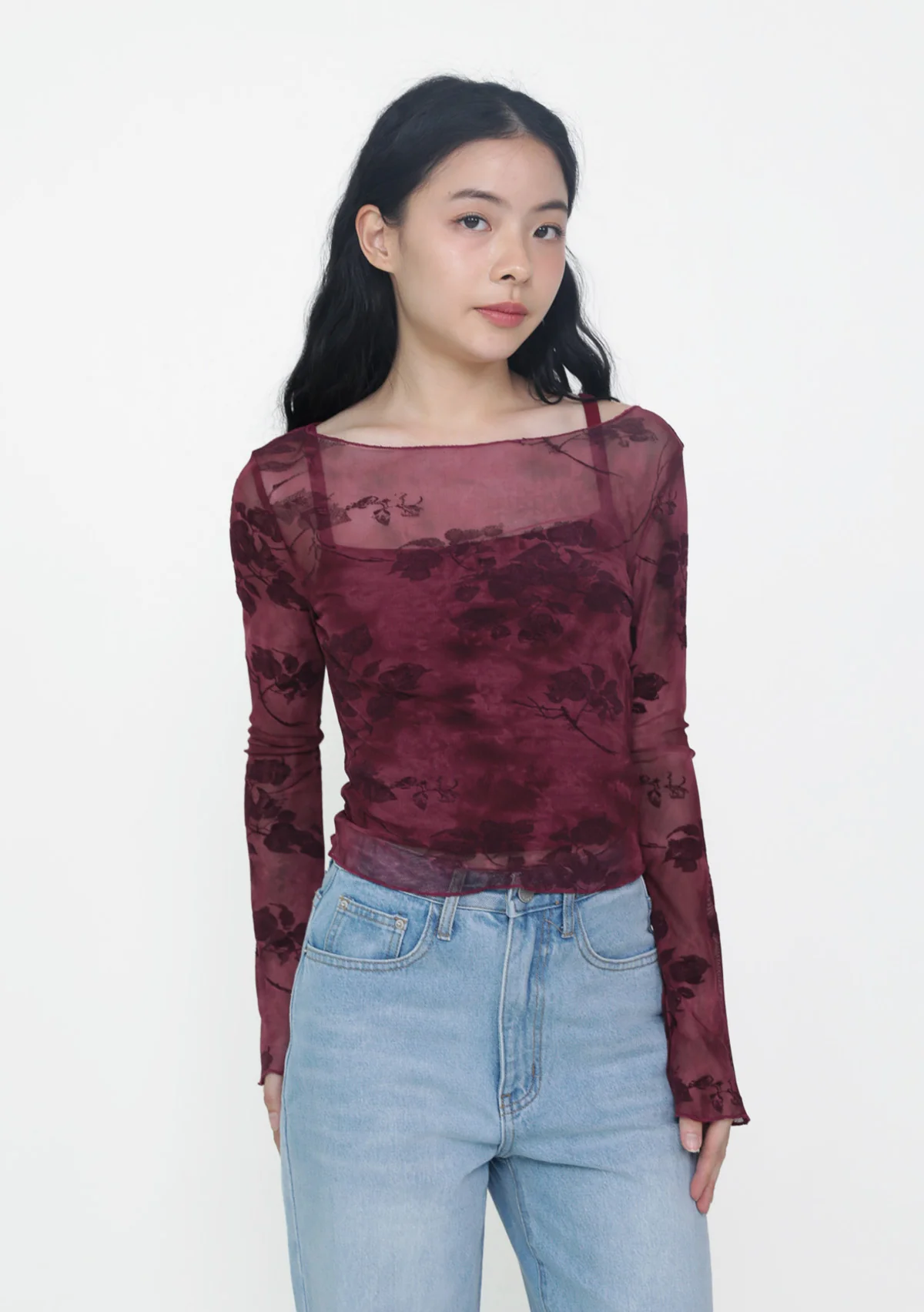 Arisa Lace Long Sleeve Top - Image 3