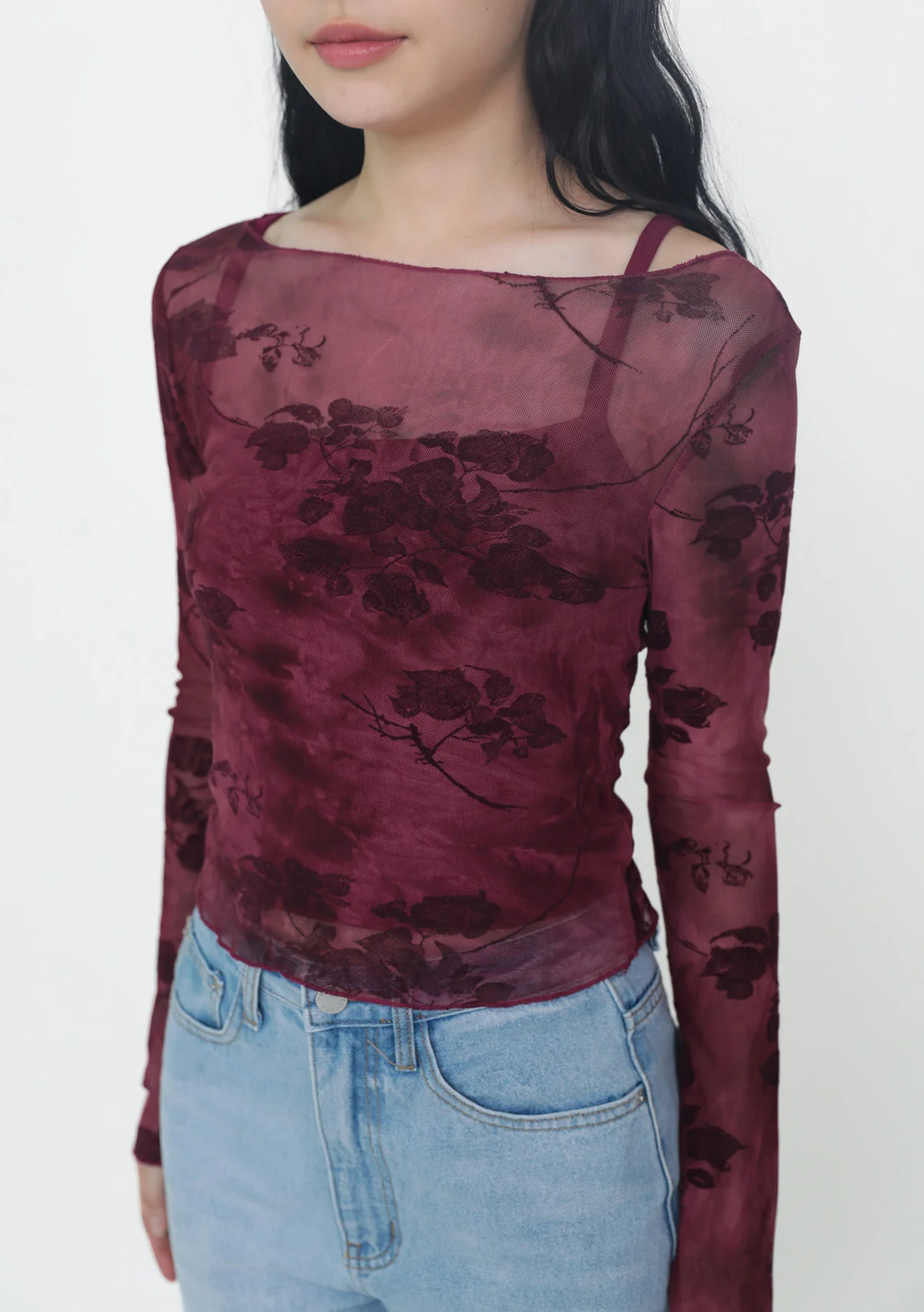 Arisa Lace Long Sleeve Top - Image 4