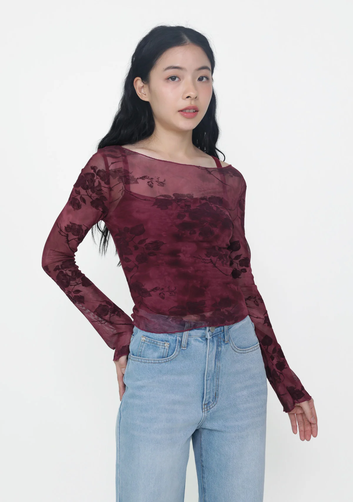 Arisa Lace Long Sleeve Top - Image 5
